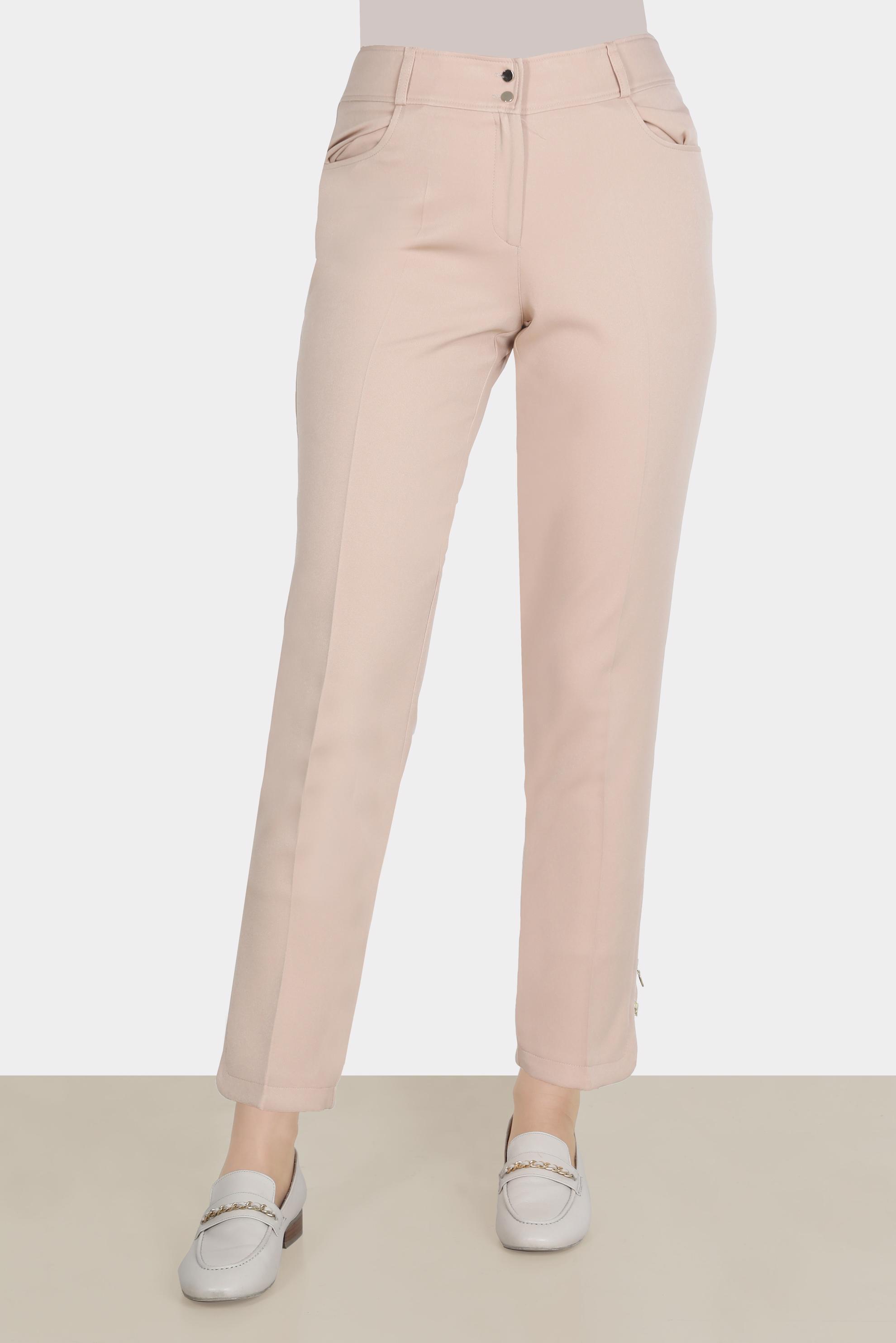 Tesettür giyim BEJ PAÇASI FERMUAR DETAYLI PANTOLON 70369 