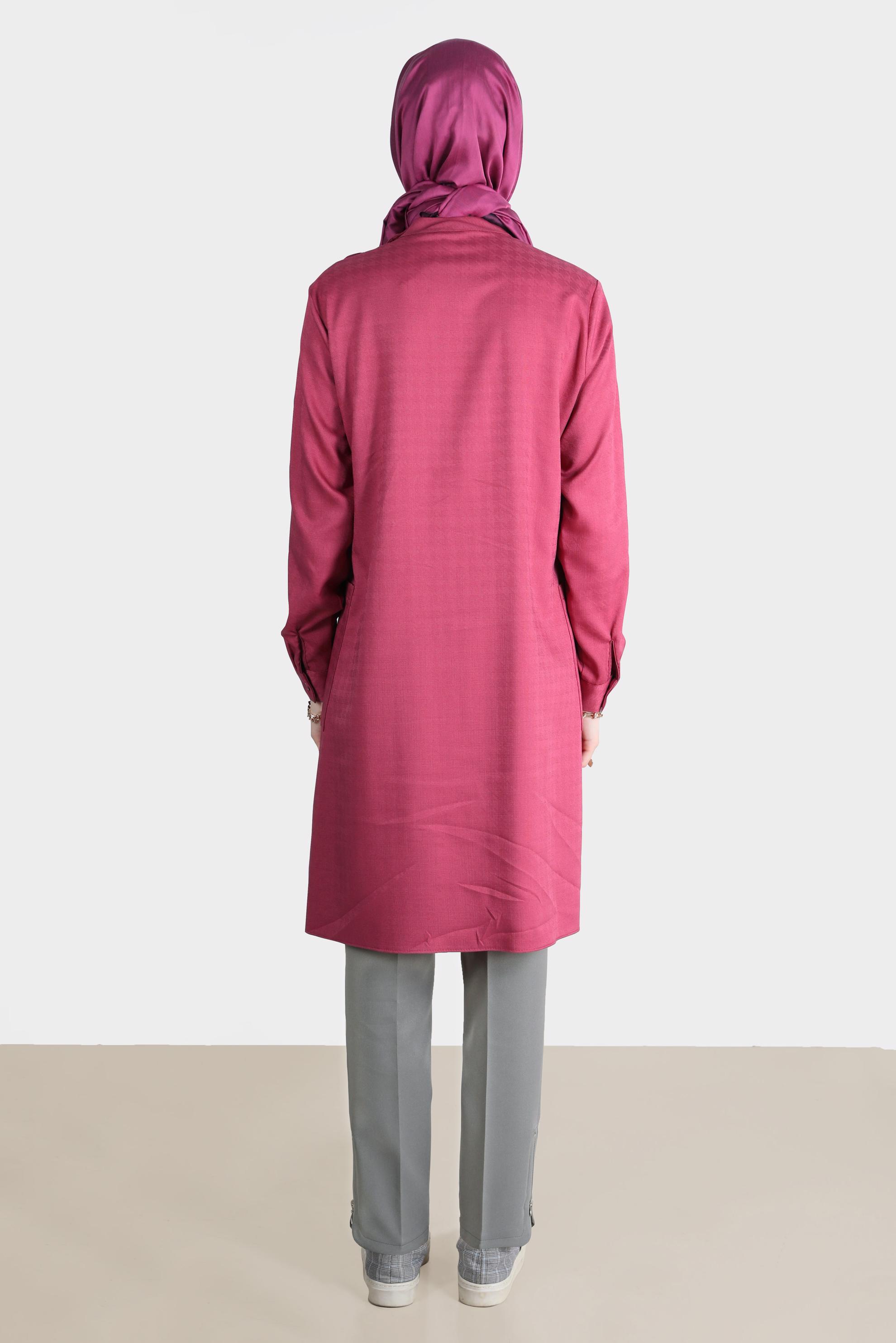 Tesettür giyim GRİ PAÇASI FERMUAR DETAYLI PANTOLON 70369 