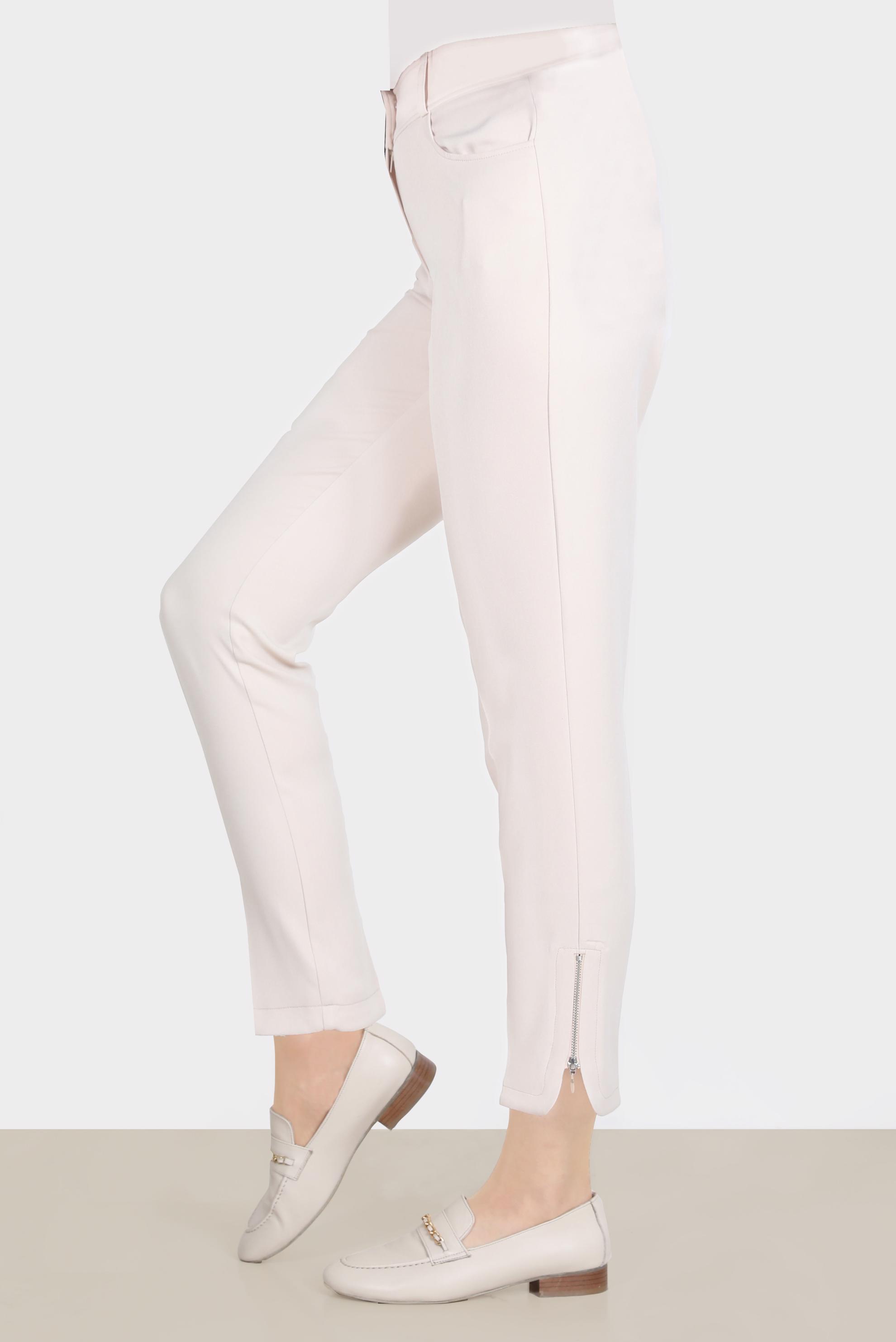 Tesettür giyim EKRU PAÇASI FERMUAR DETAYLI PANTOLON 70369 