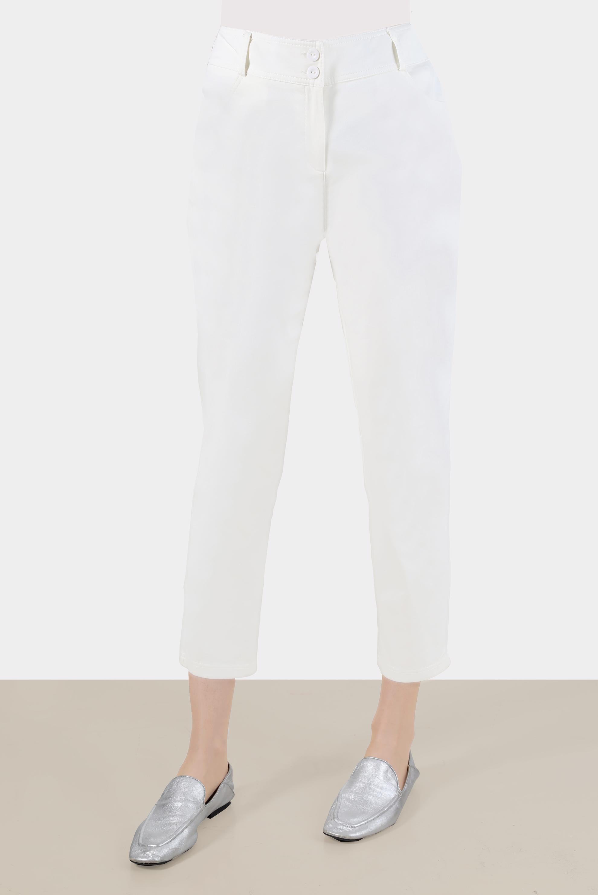 Tesettür giyim BEYAZ BORU PAÇA PANTOLON 70370 