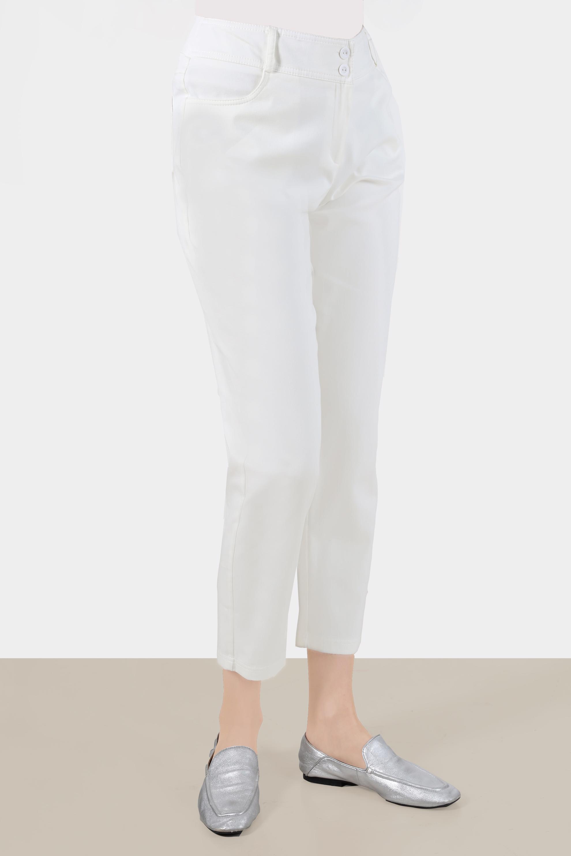 Tesettür giyim BEYAZ BORU PAÇA PANTOLON 70370 