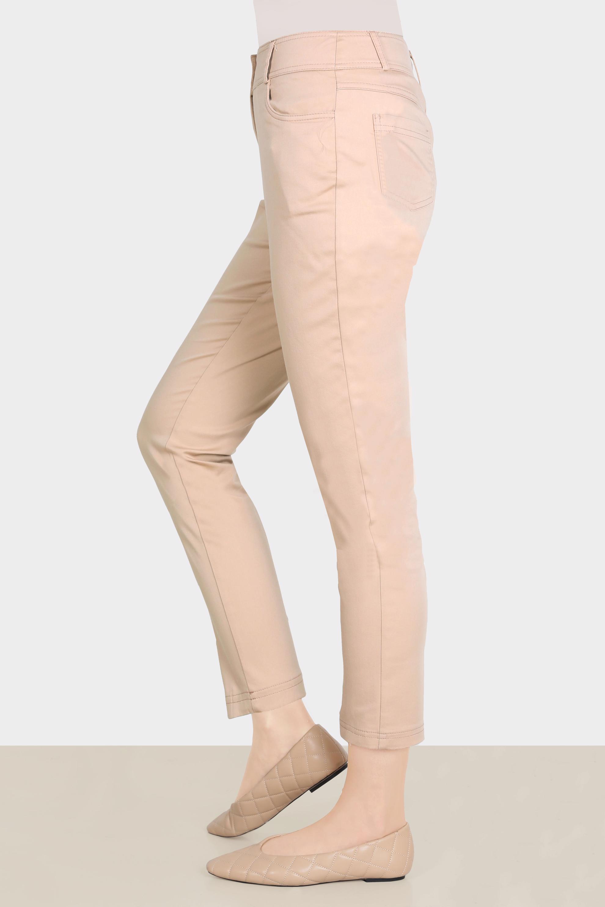 Tesettür giyim BEJ BORU PAÇA PANTOLON 70370 