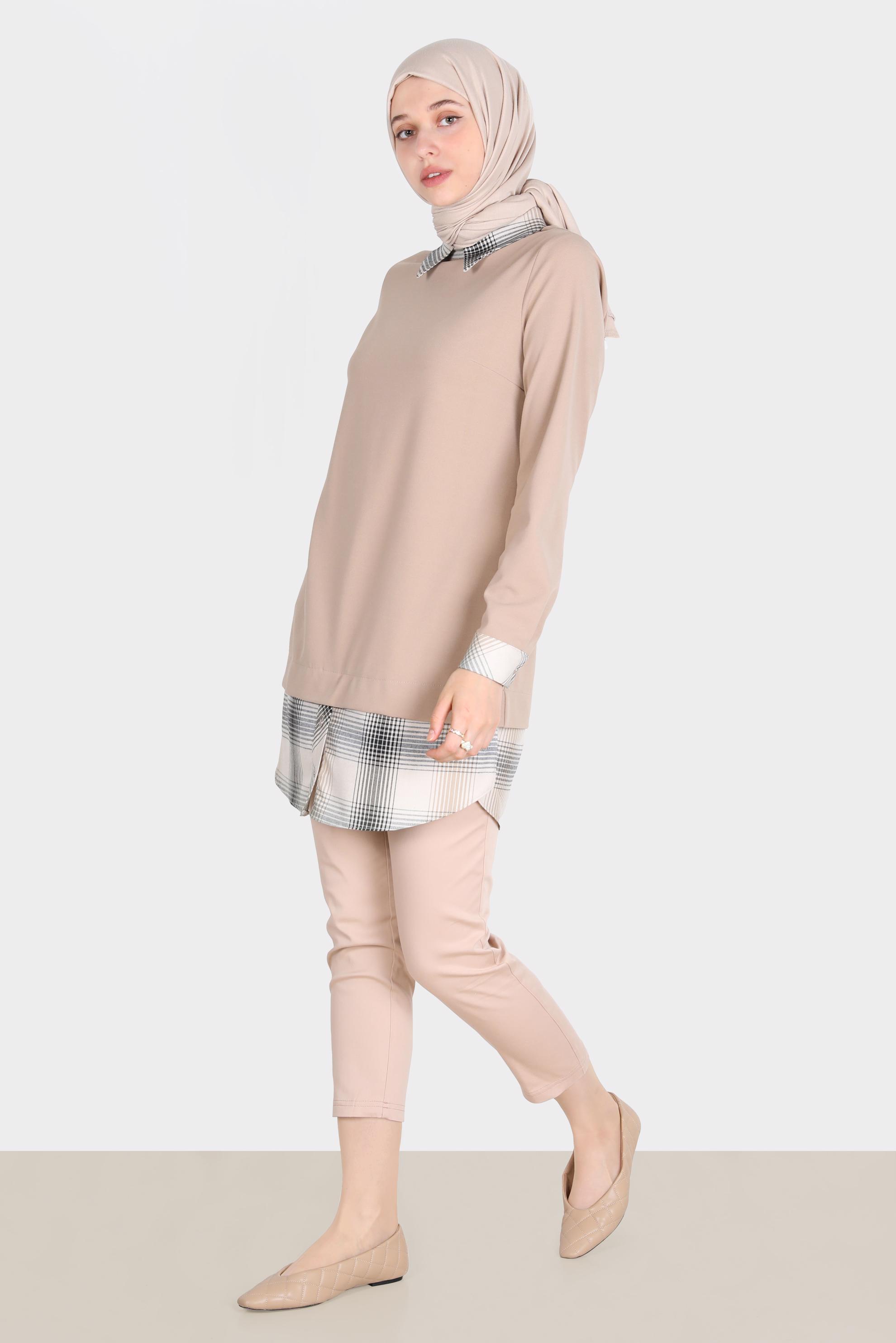 Vêtements hijab BEIGE PANTALON COUPE DROITE 70370