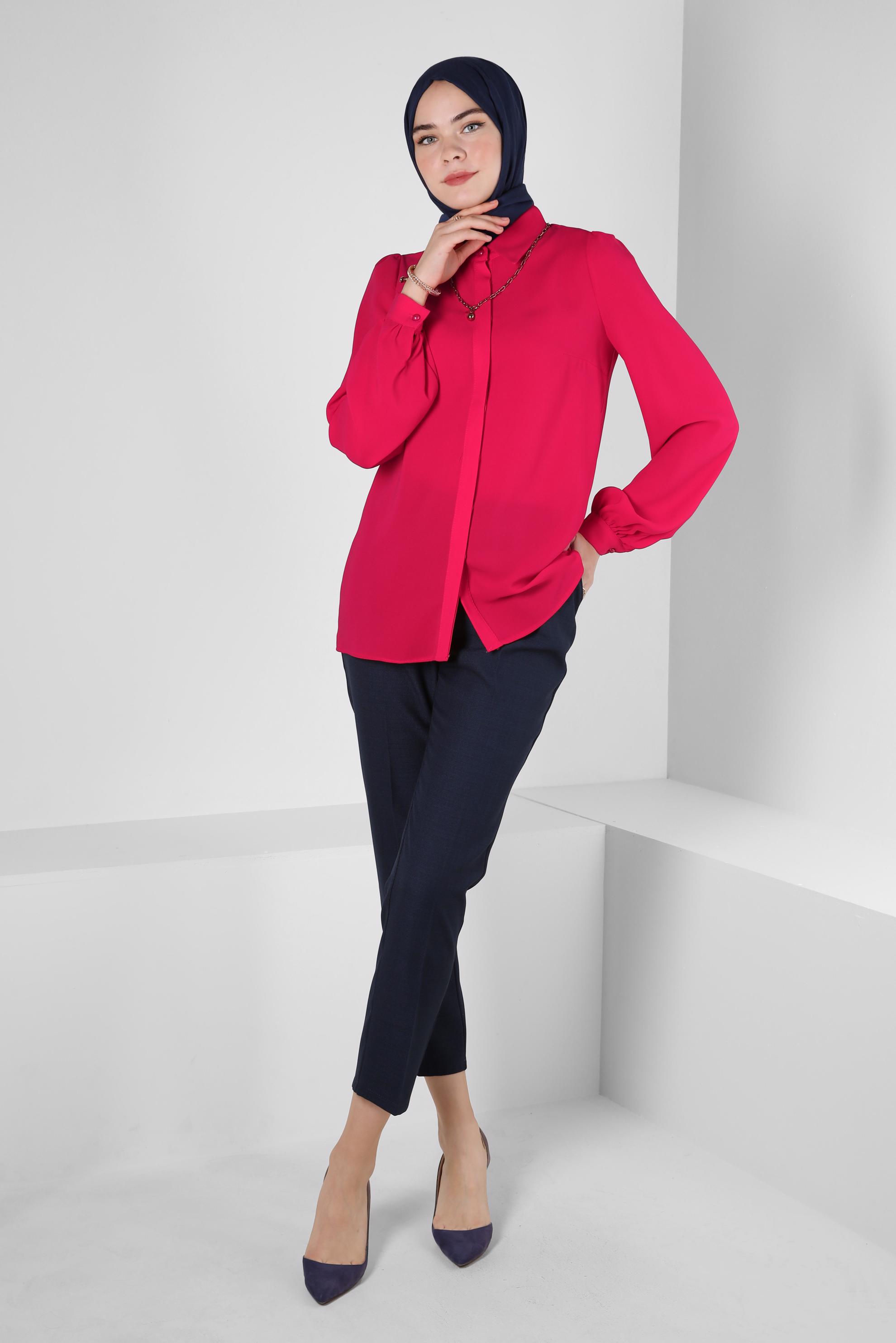 Tesettür giyim LACİVERT DAR PAÇA PANTOLON 70371