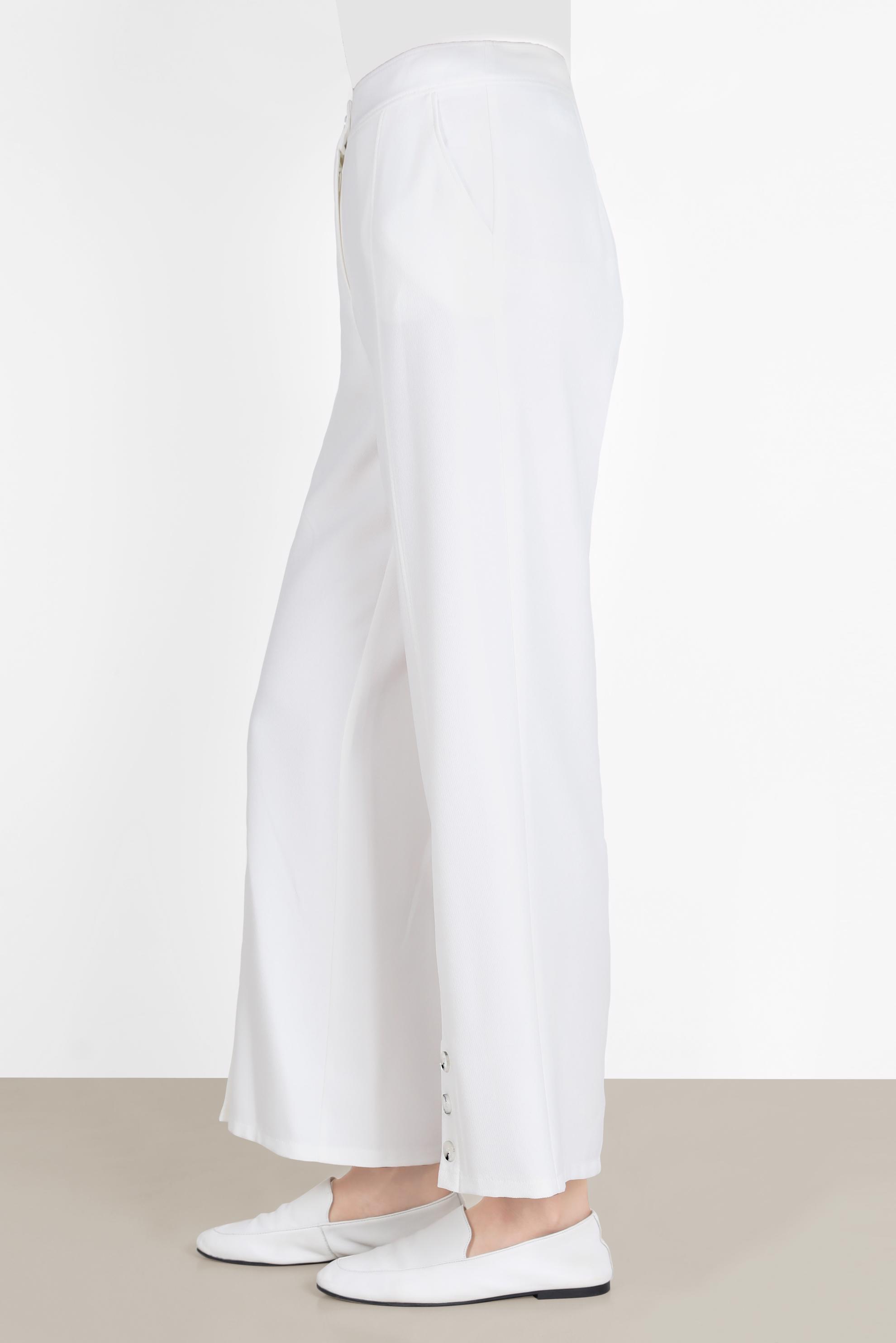 Hijab clothing WHITE BUTTON DETAIL WIDE LEG TROUSERS 70375 
