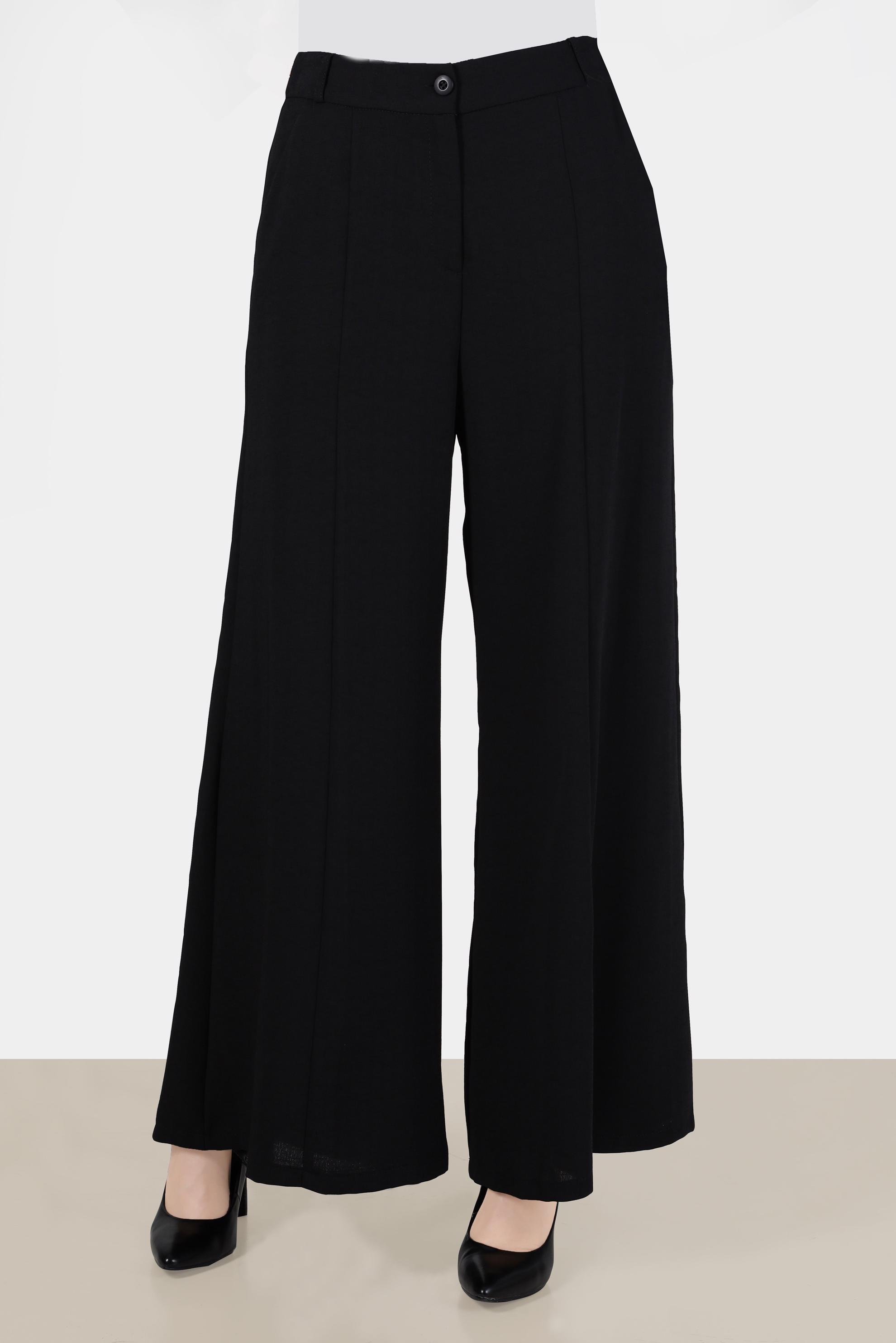 Tesettür giyim SİYAH BOL PAÇA PANTOLON 70376 