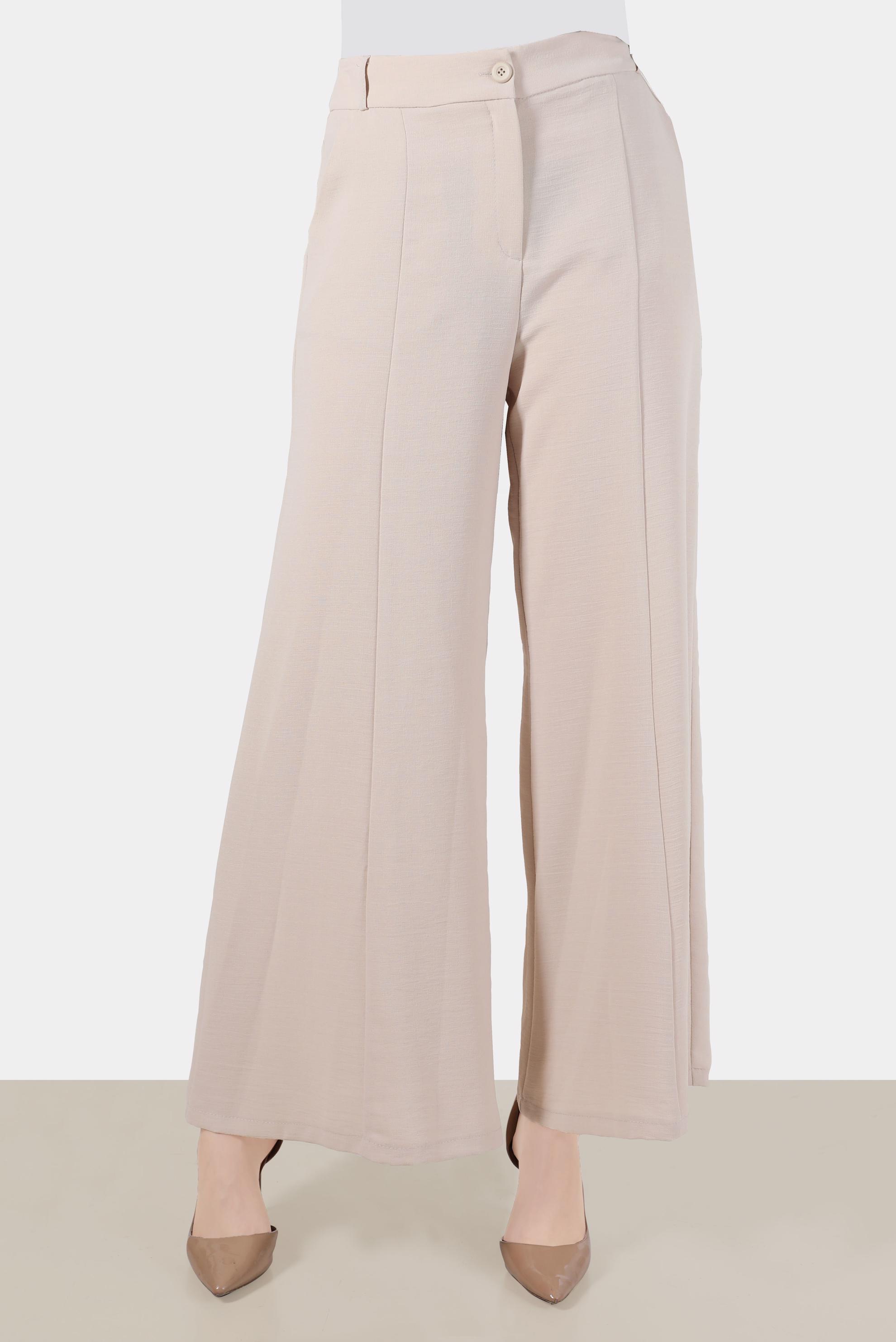 Hijab clothing BEIGE WIDE LEG TROUSERS 70376