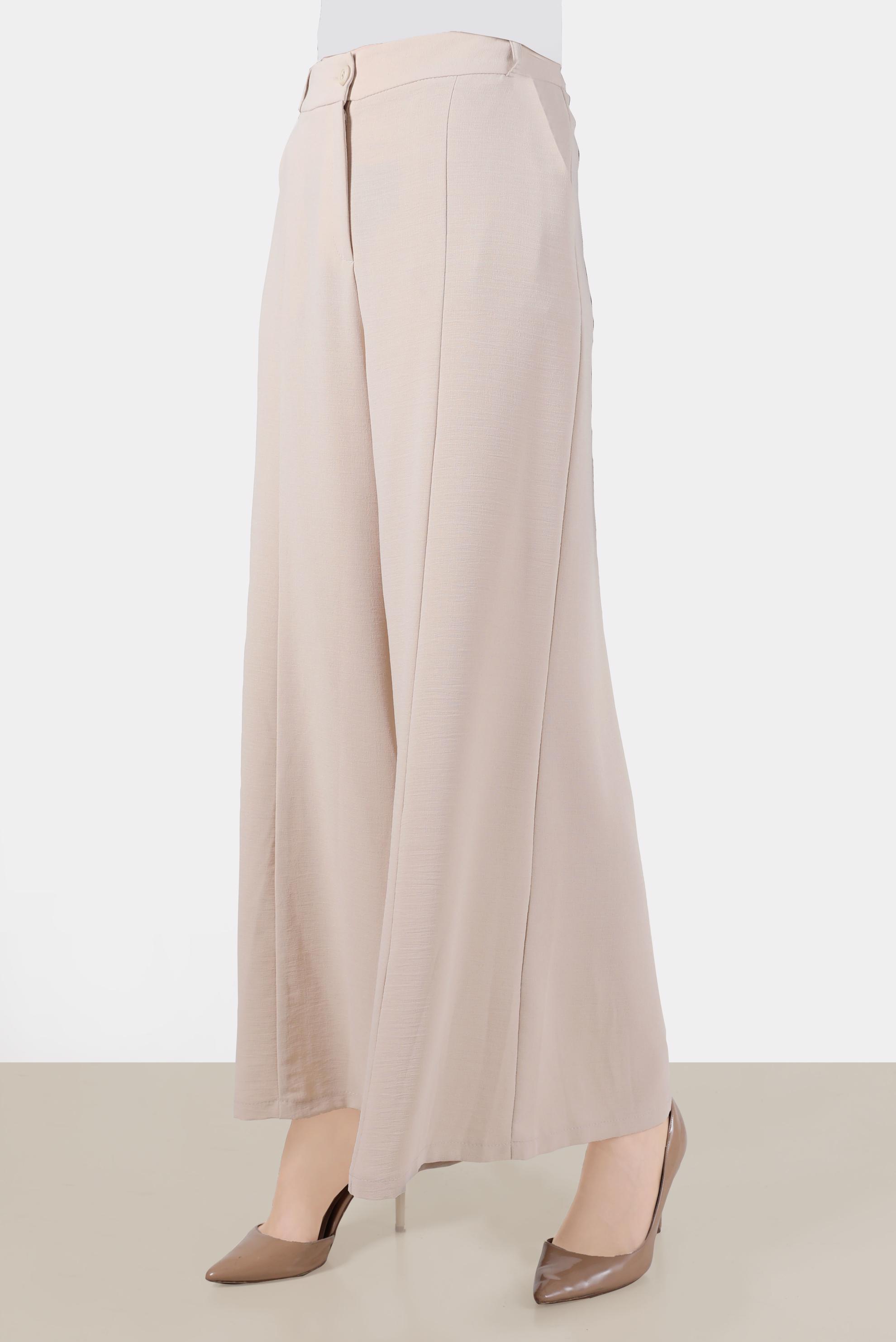 Hijab clothing BEIGE WIDE LEG TROUSERS 70376