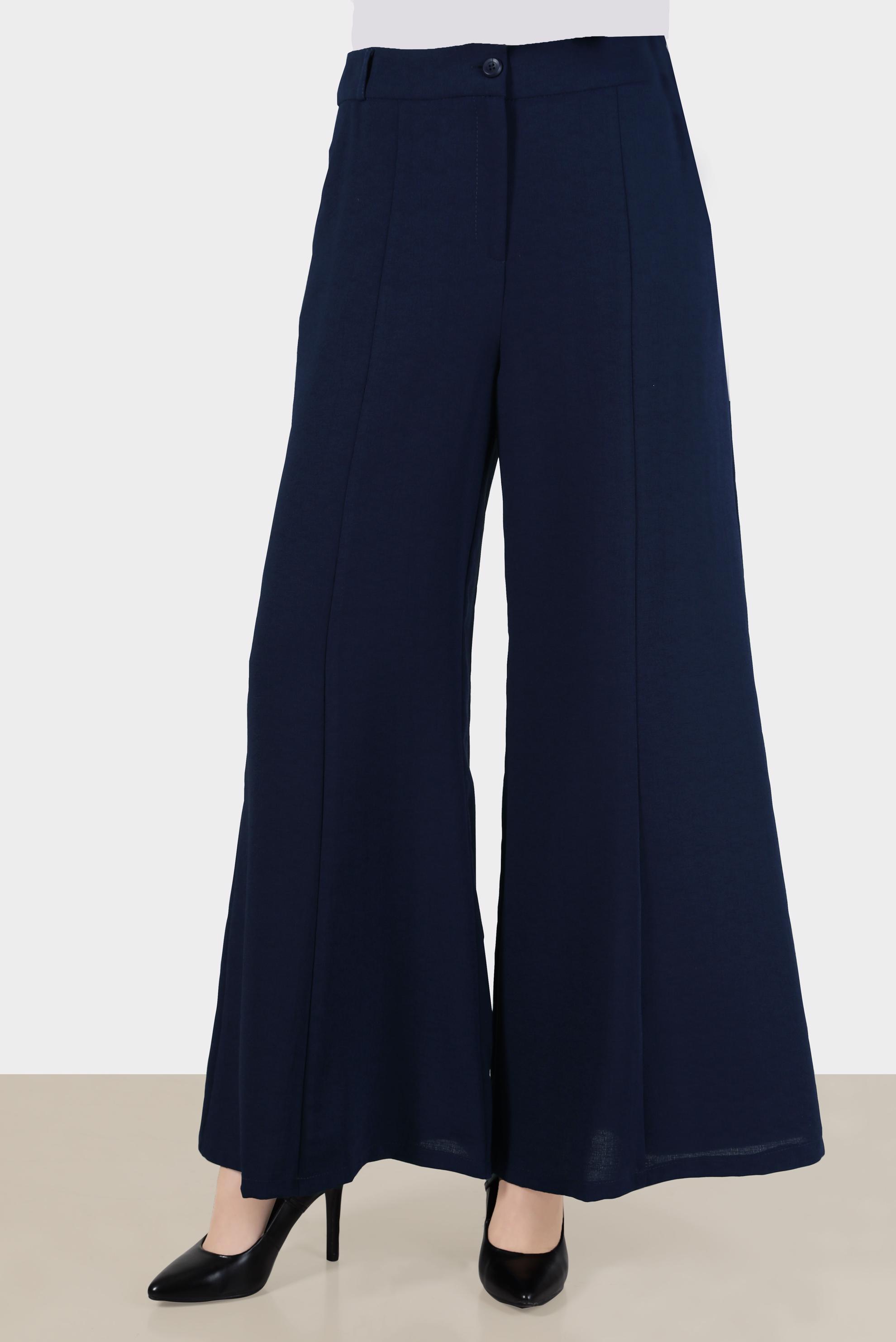 Tesettür giyim LACİVERT BOL PAÇA PANTOLON 70376 