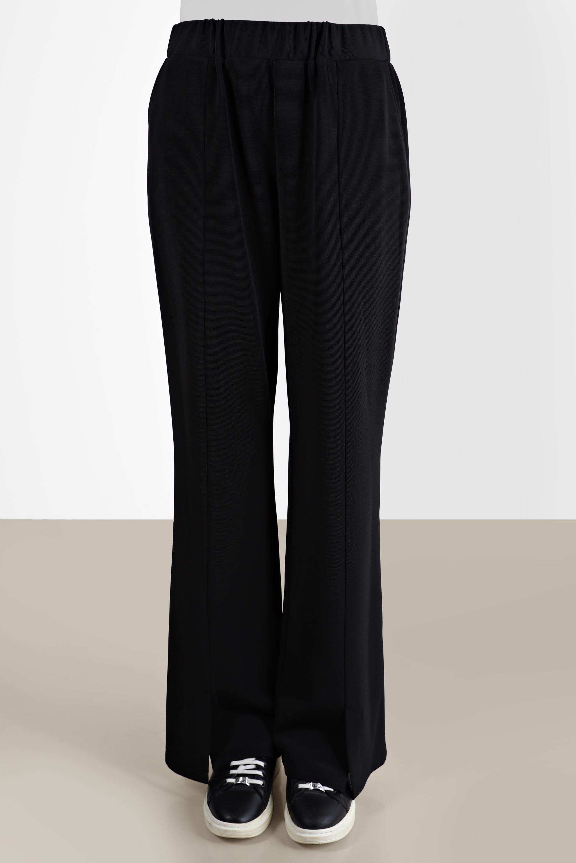 Tesettür giyim SİYAH YIRTMAÇ DETAYLI PANTOLON 70377 