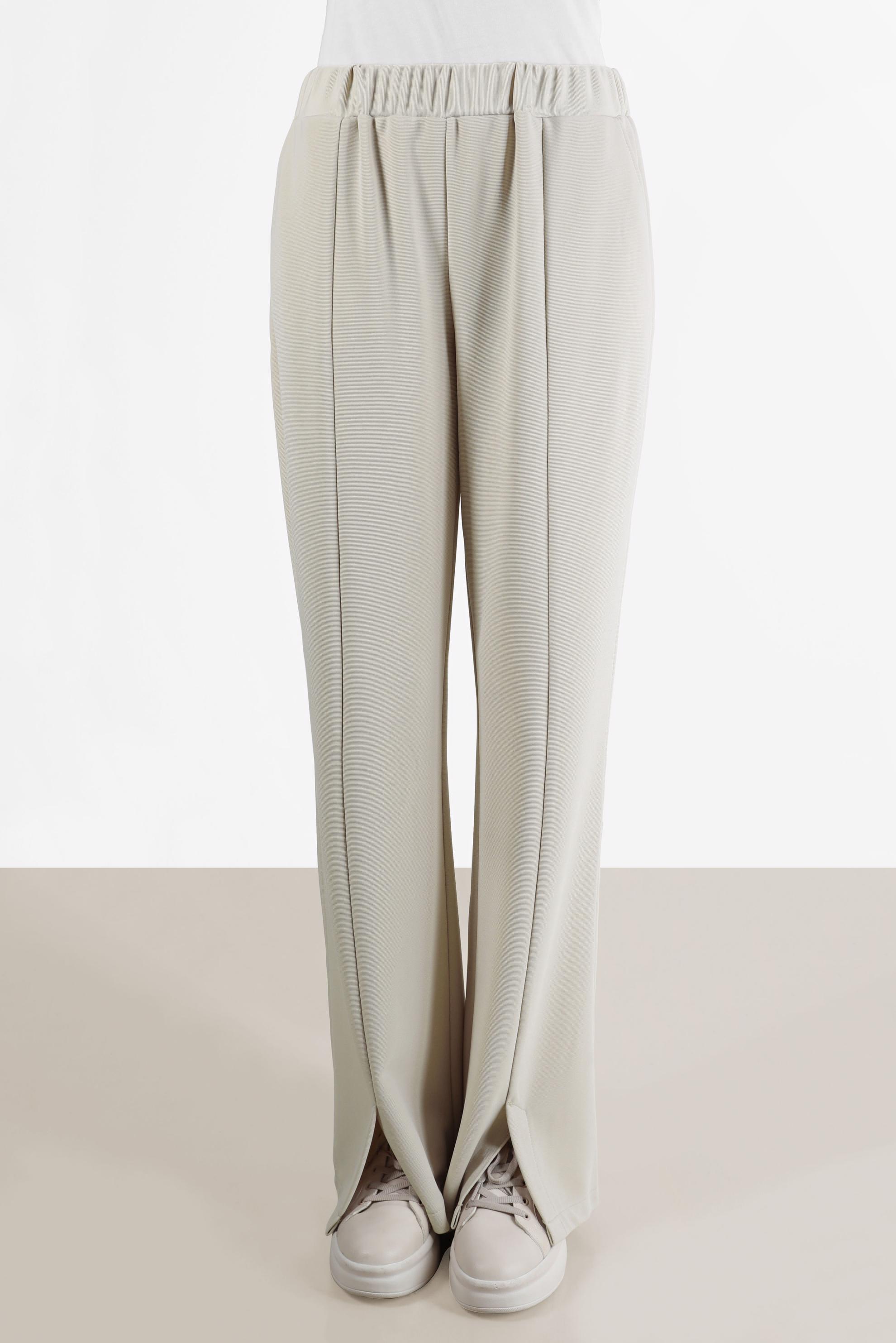 Tesettür giyim BEJ YIRTMAÇ DETAYLI PANTOLON 70377 