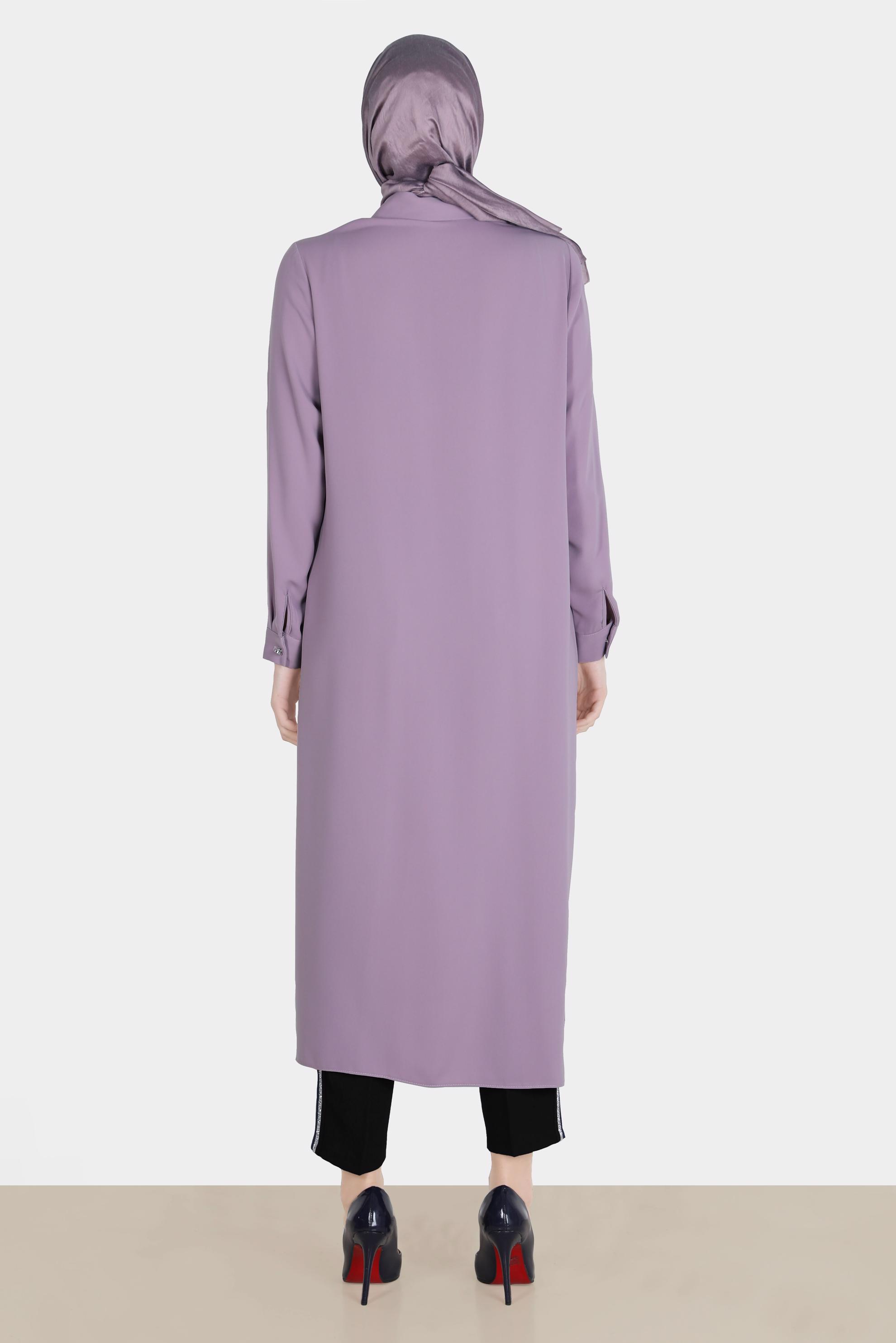 Tesettür giyim SİYAH SİMLİ ŞERİT DETAYLI KREP PANTOLON 70380 