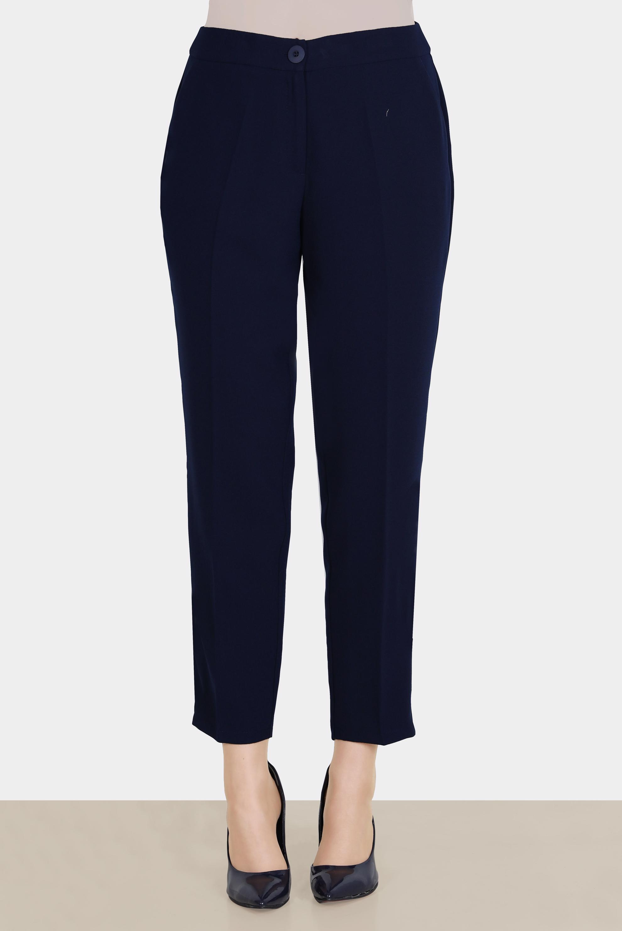 Tesettür giyim LACİVERT SİMLİ ŞERİT DETAYLI KREP PANTOLON 70380 