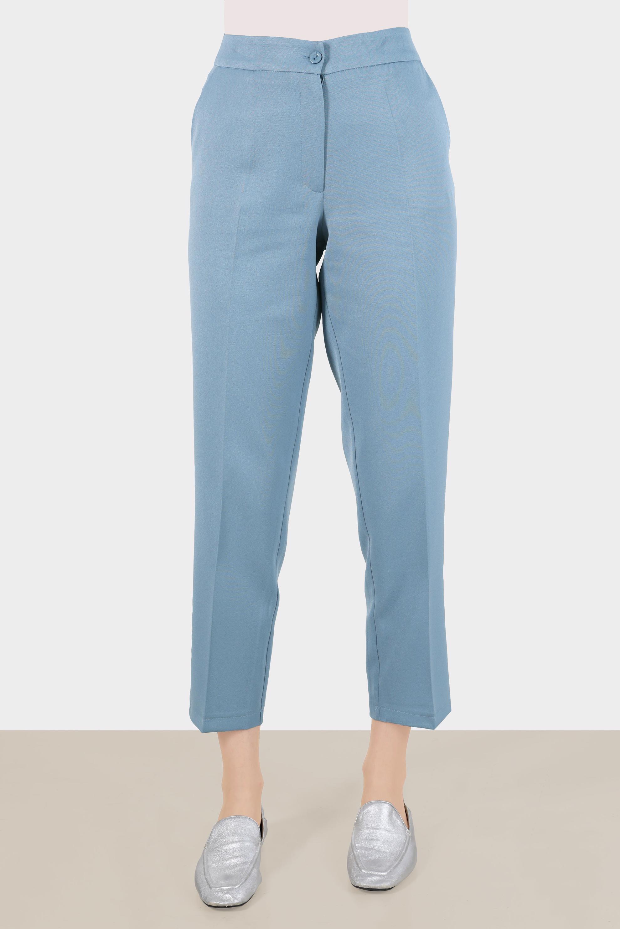 Tesettür giyim MAVİ NAKIŞLI PANTOLON 70382