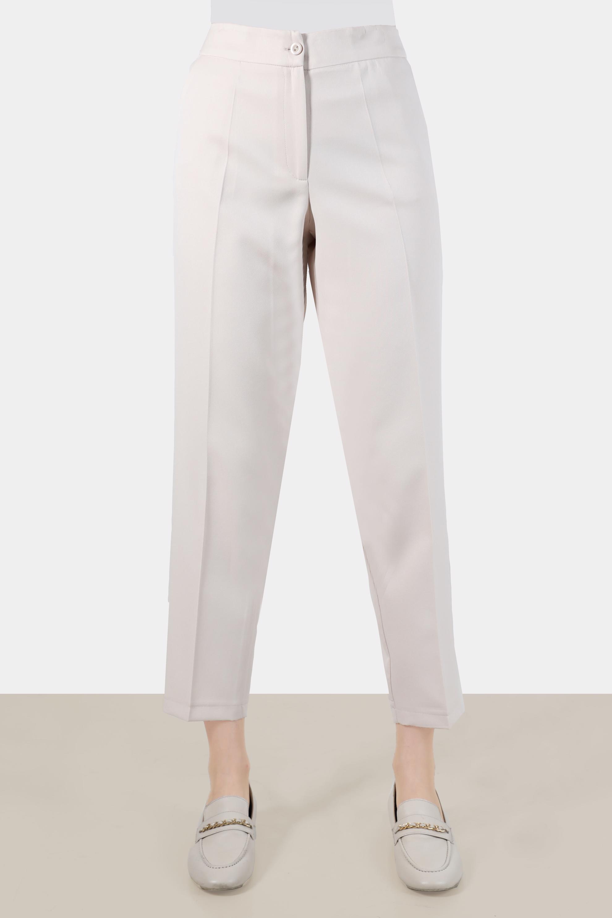 Tesettür giyim EKRU NAKIŞLI PANTOLON 70382