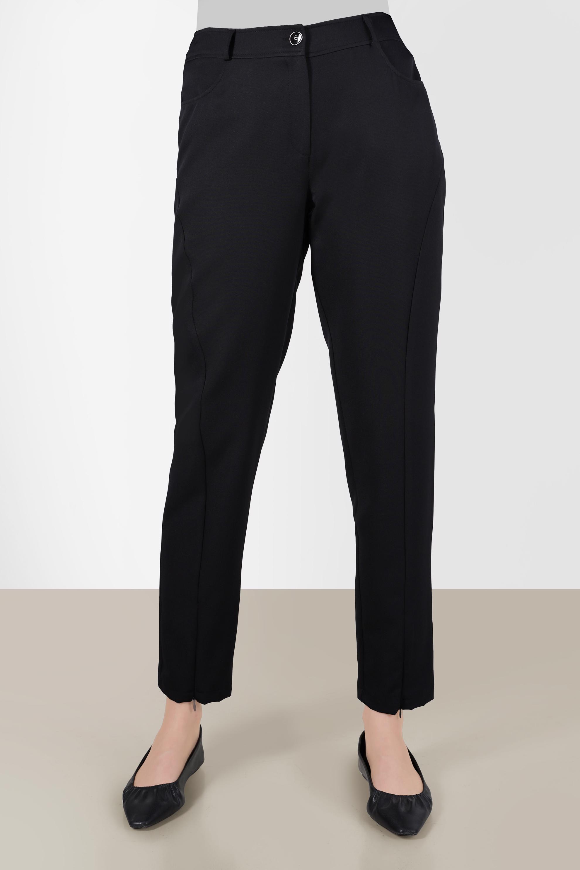 Tesettür giyim SİYAH FERMUAR DETAYLI PANTOLON 70383 