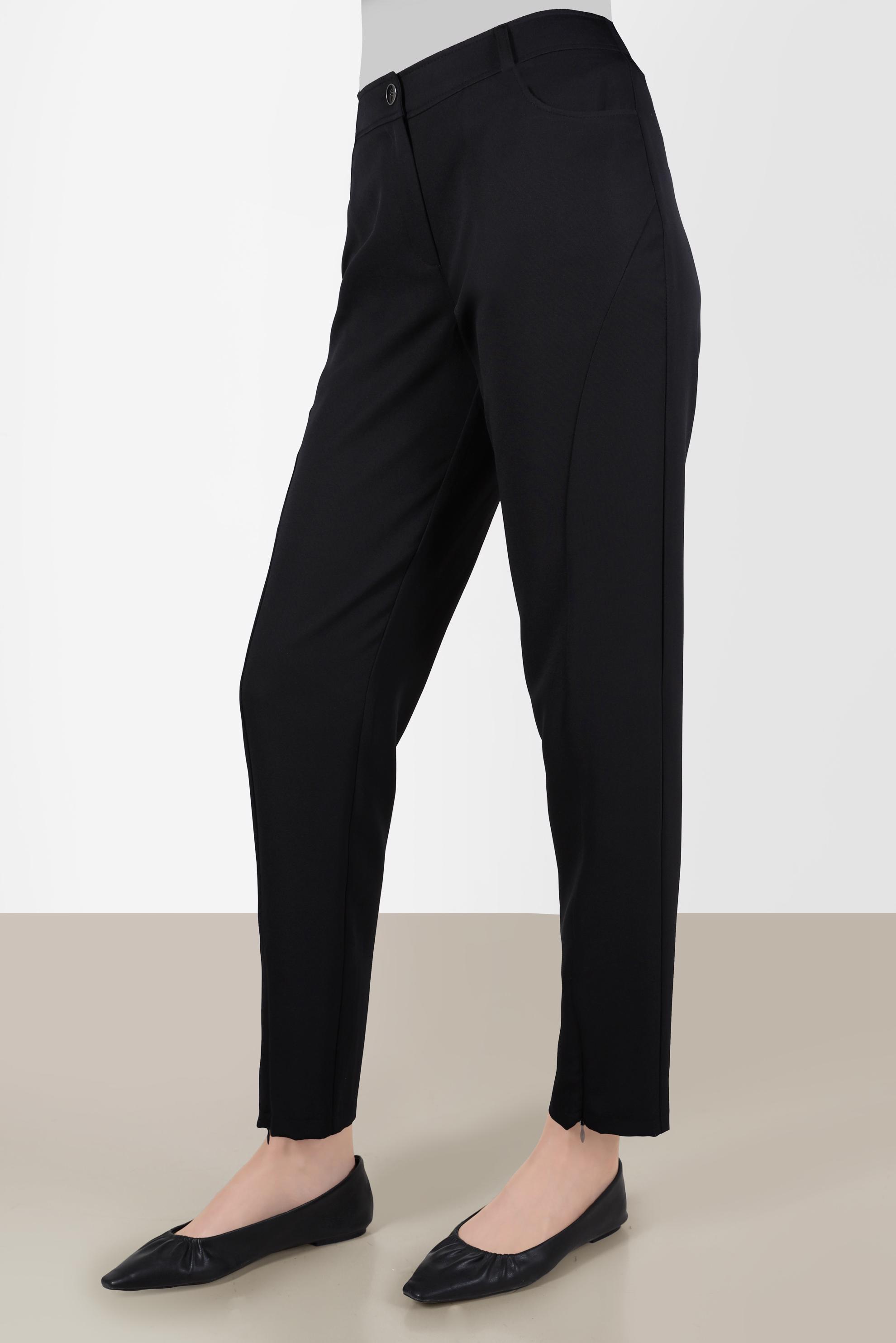 Tesettür giyim SİYAH FERMUAR DETAYLI PANTOLON 70383 