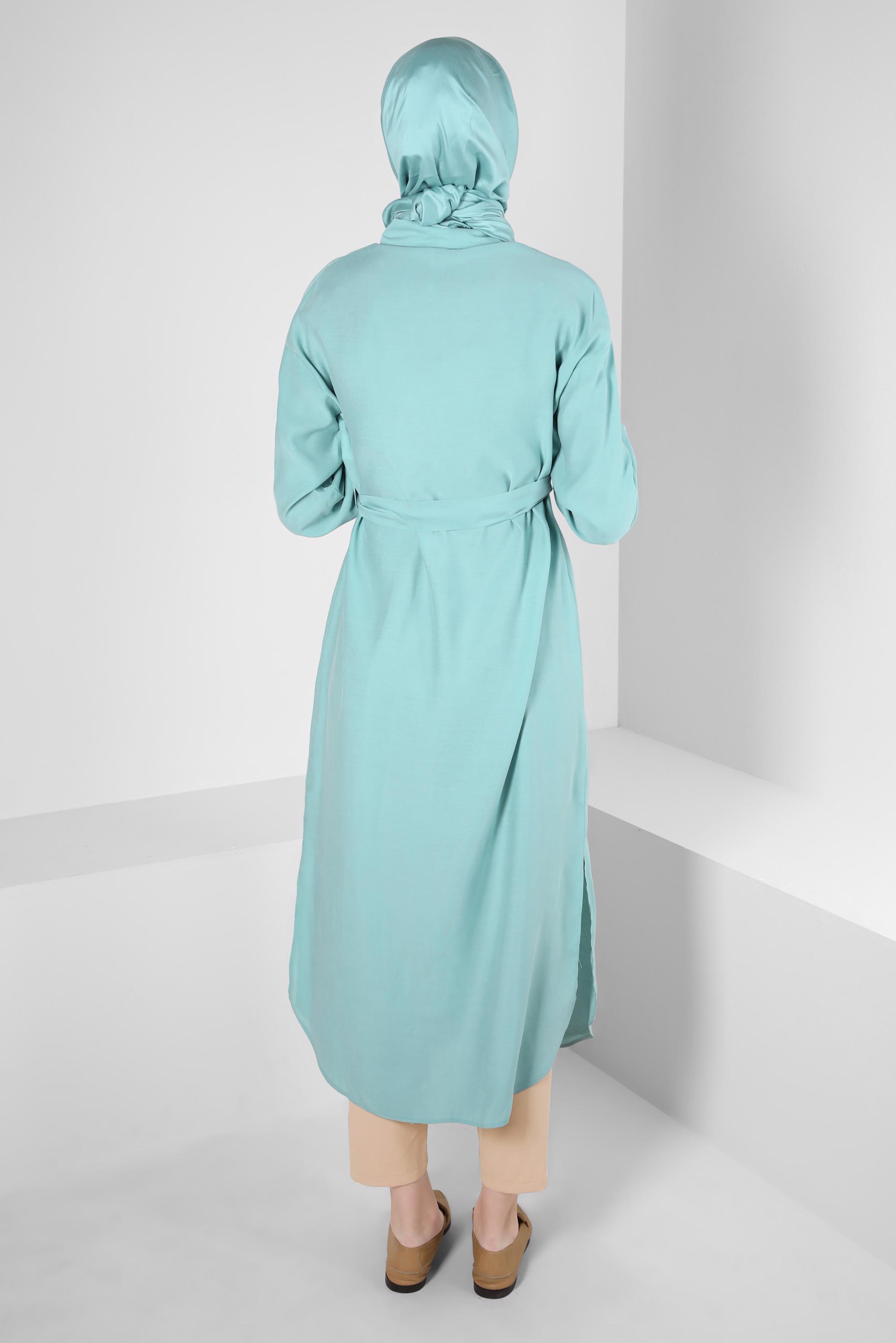 Tesettür giyim BEJ FERMUAR DETAYLI PANTOLON 70383 