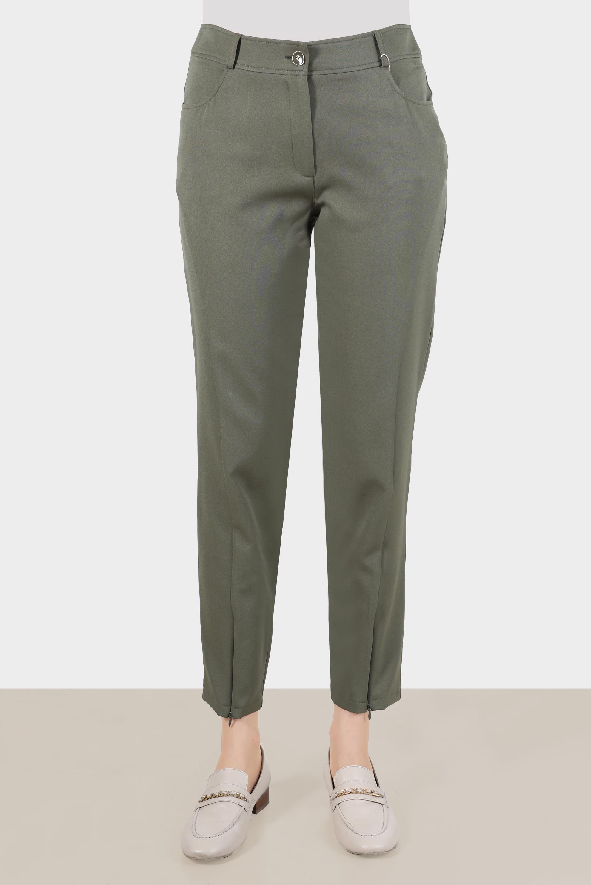 Tesettür giyim HAKİ FERMUAR DETAYLI PANTOLON 70383 