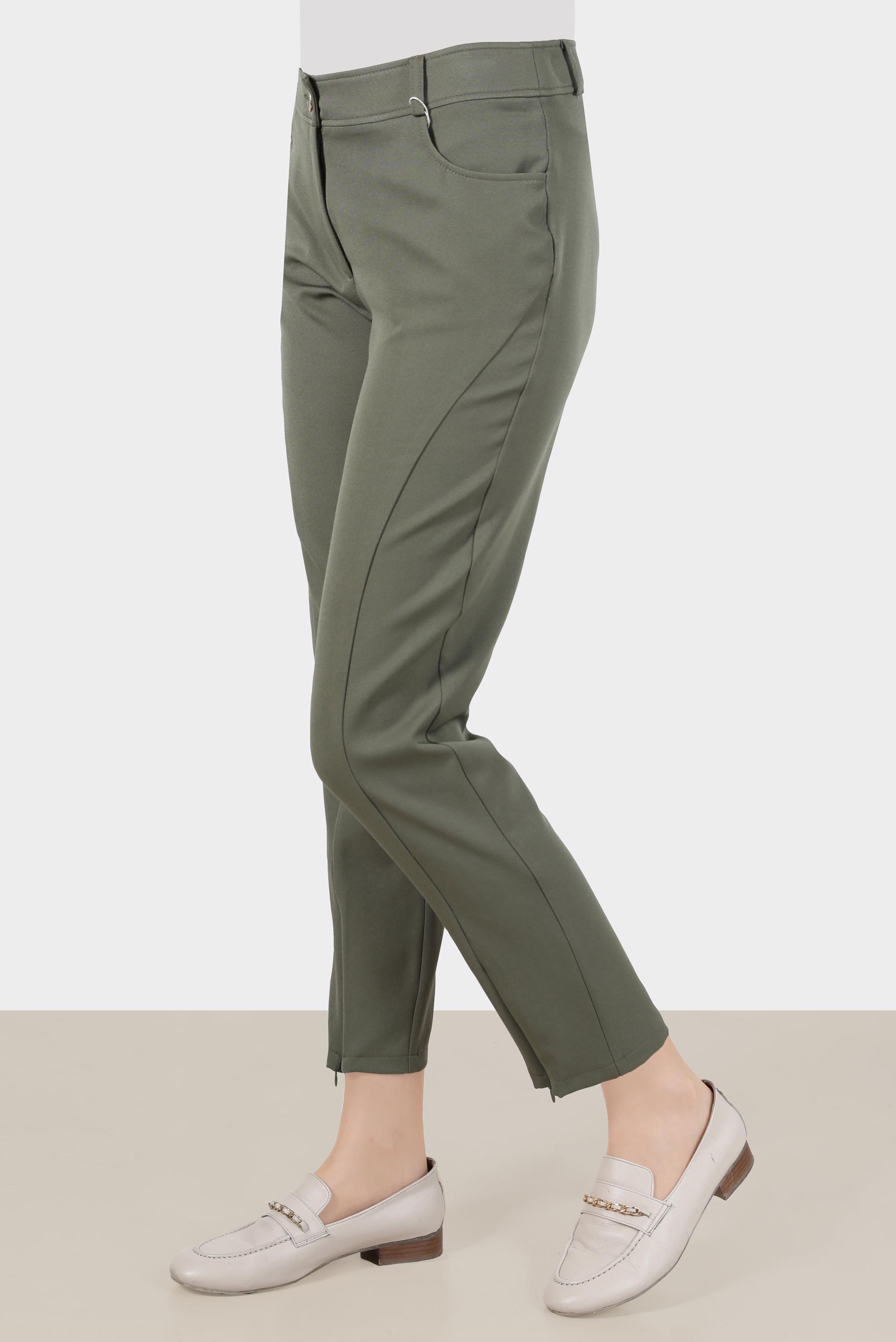 Tesettür giyim HAKİ FERMUAR DETAYLI PANTOLON 70383 