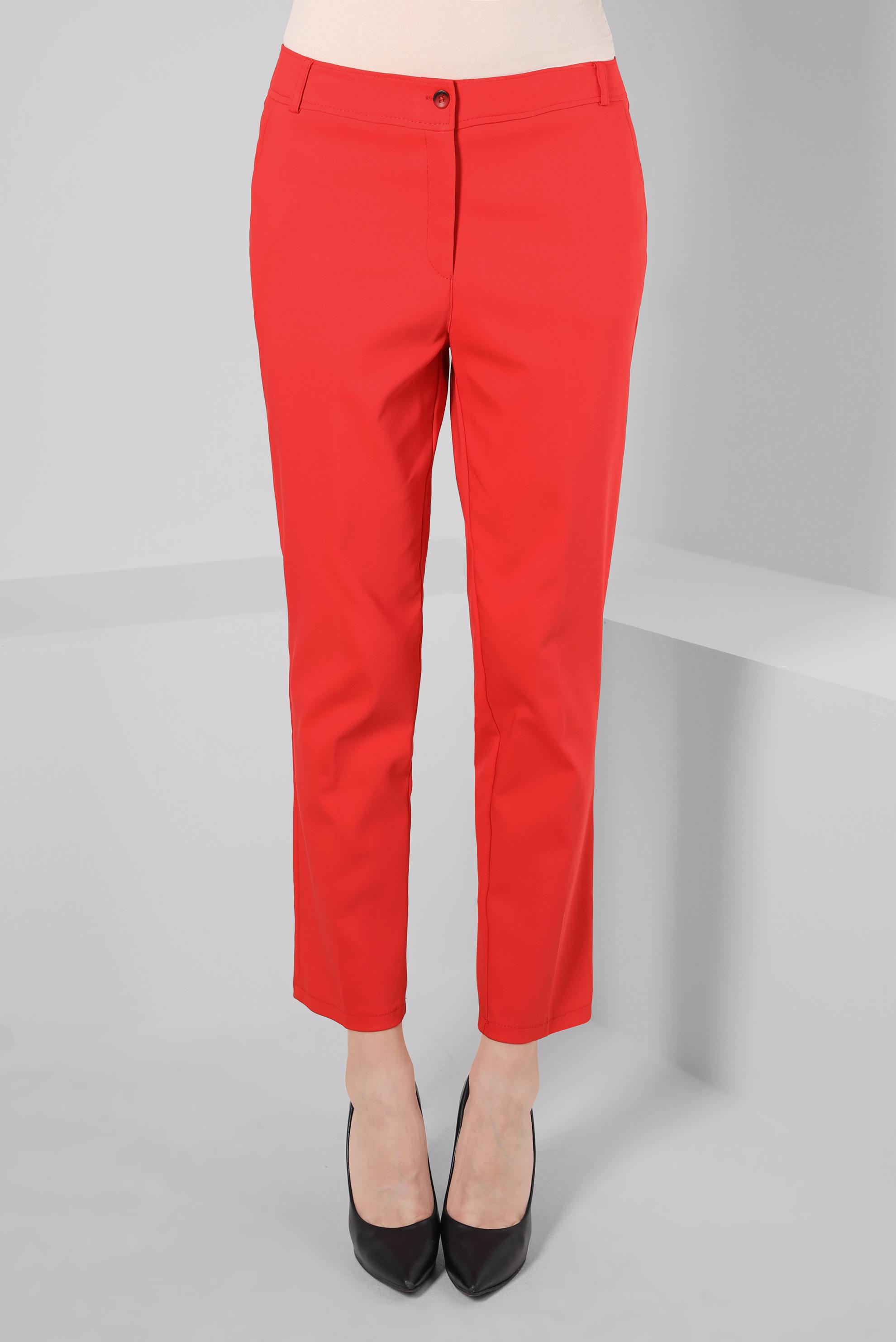 Tesettür giyim KIRMIZI BORU PAÇA PANTOLON 70384 