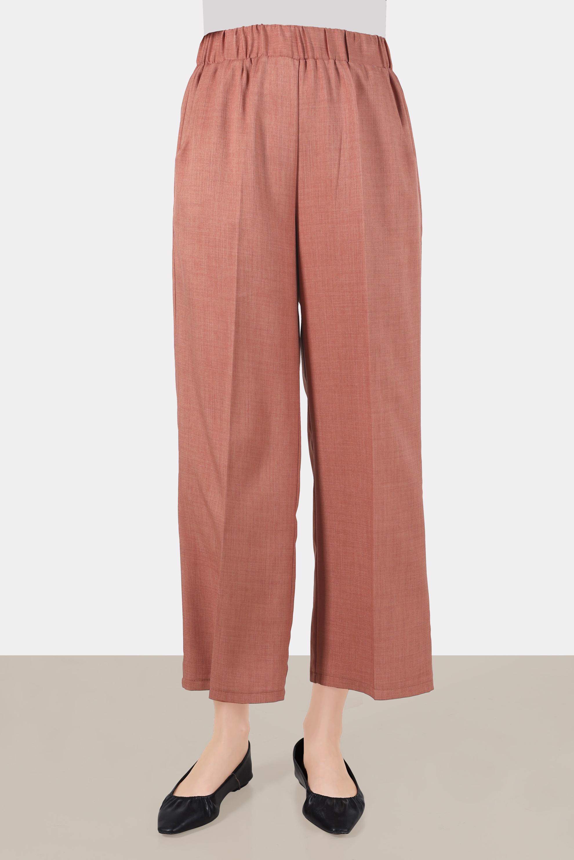 Tesettür giyim TURUNCU BELİ LASTİKLİ PANTOLON 70385 