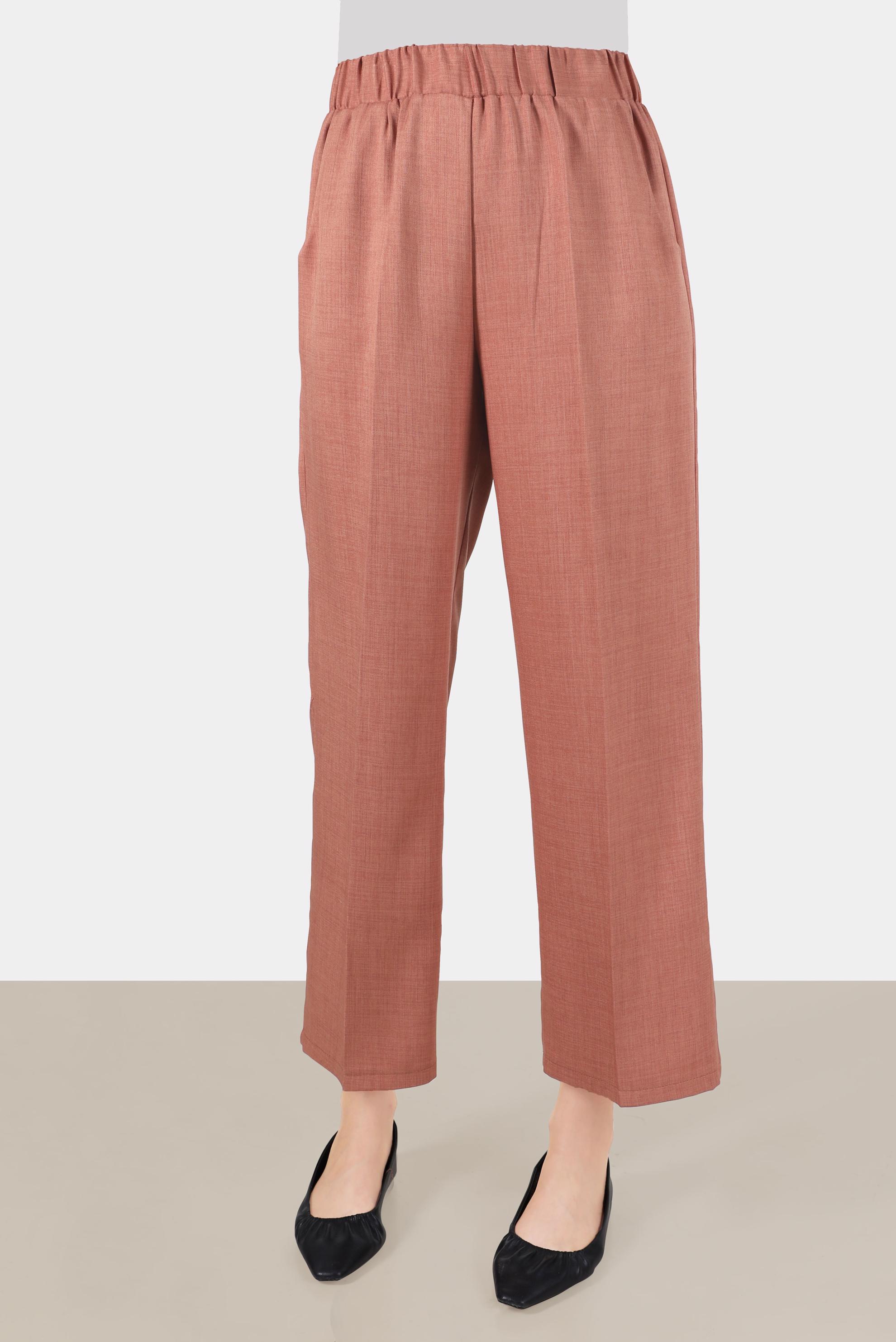 Tesettür giyim TURUNCU BELİ LASTİKLİ PANTOLON 70385 