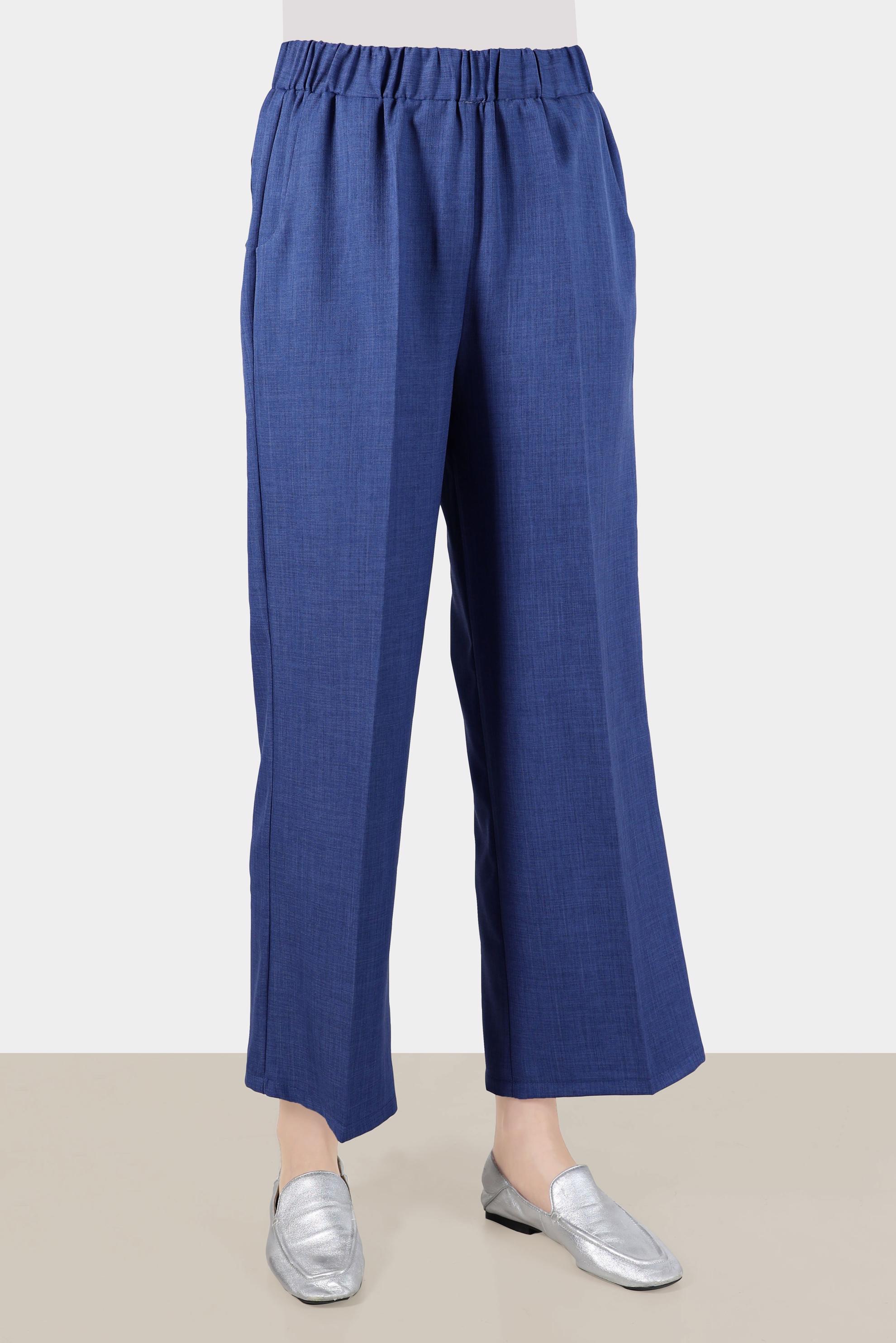 Tesettür giyim LACİVERT BELİ LASTİKLİ PANTOLON 70385 