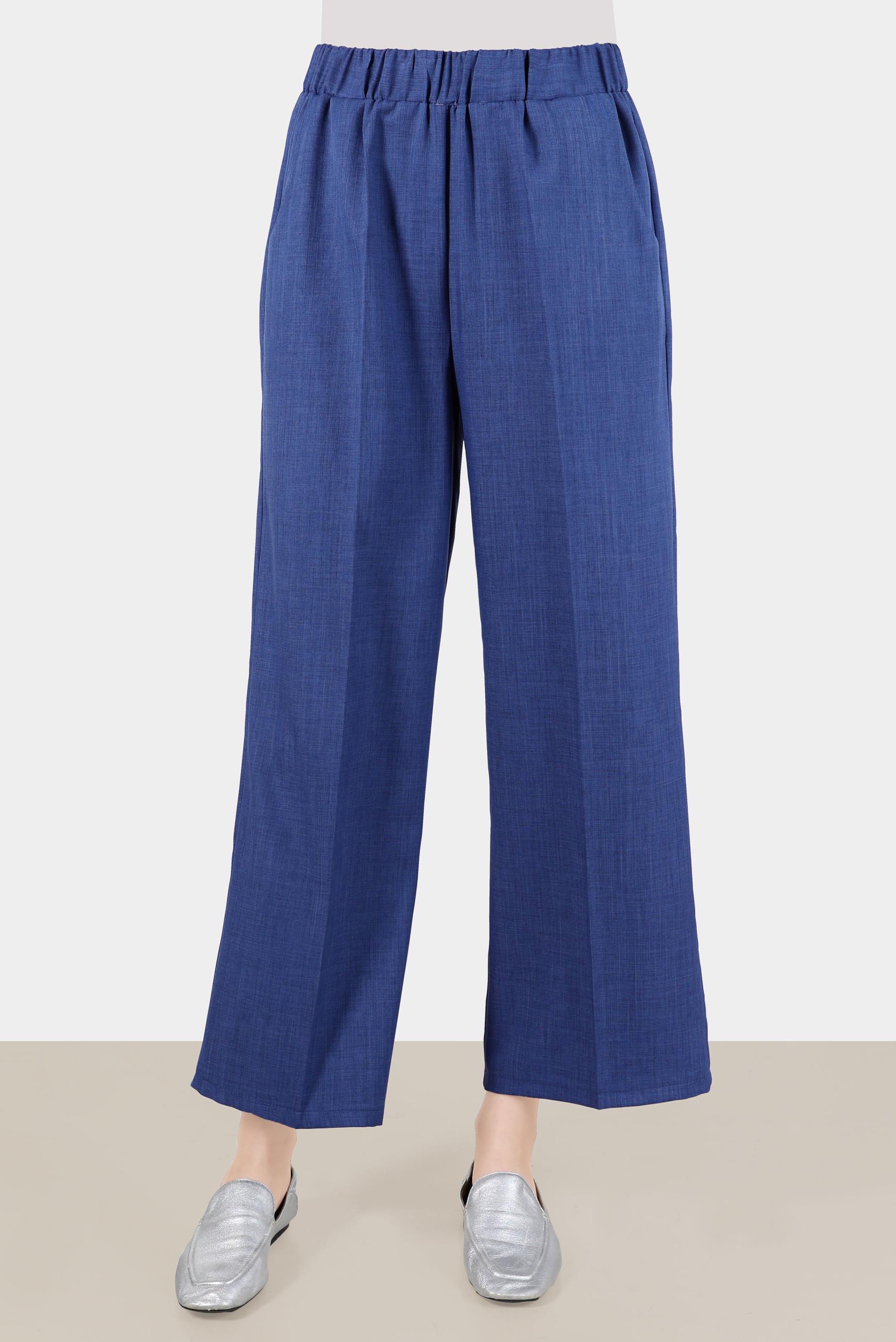 Tesettür giyim LACİVERT BELİ LASTİKLİ PANTOLON 70385 