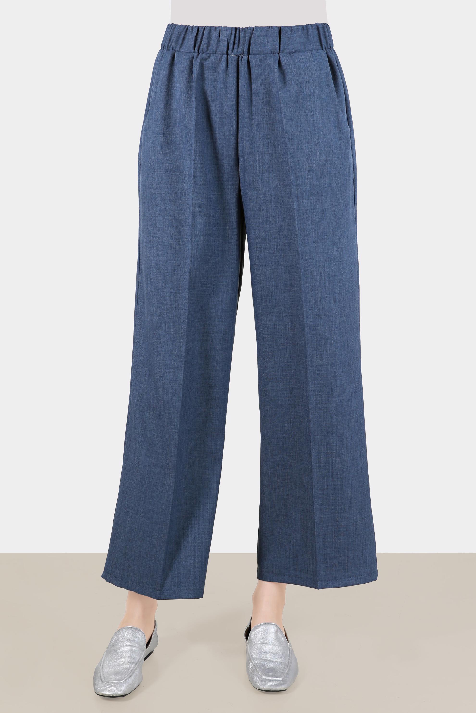 Tesettür giyim LACİVERT BELİ LASTİKLİ PANTOLON 70385 