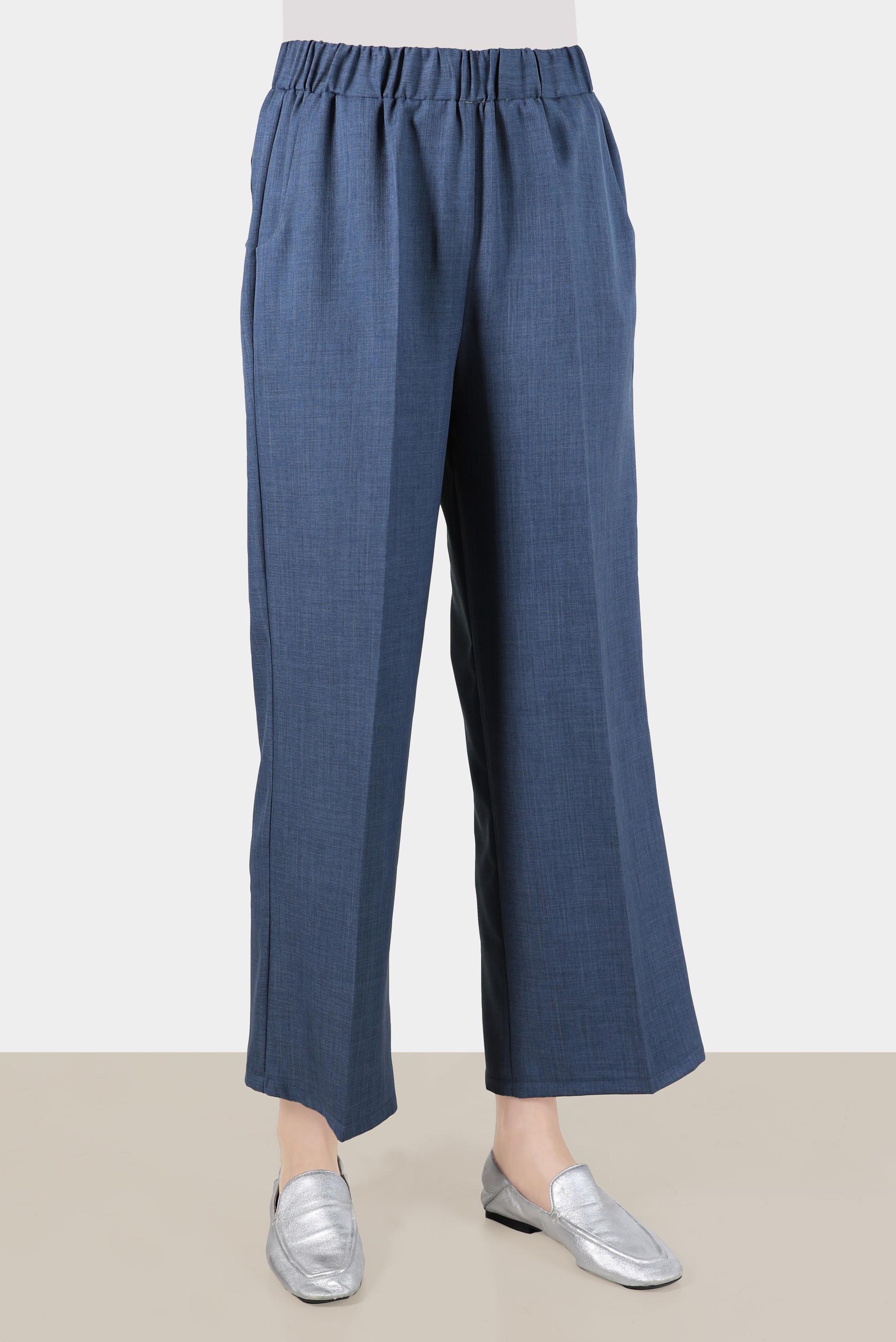 Tesettür giyim LACİVERT BELİ LASTİKLİ PANTOLON 70385 