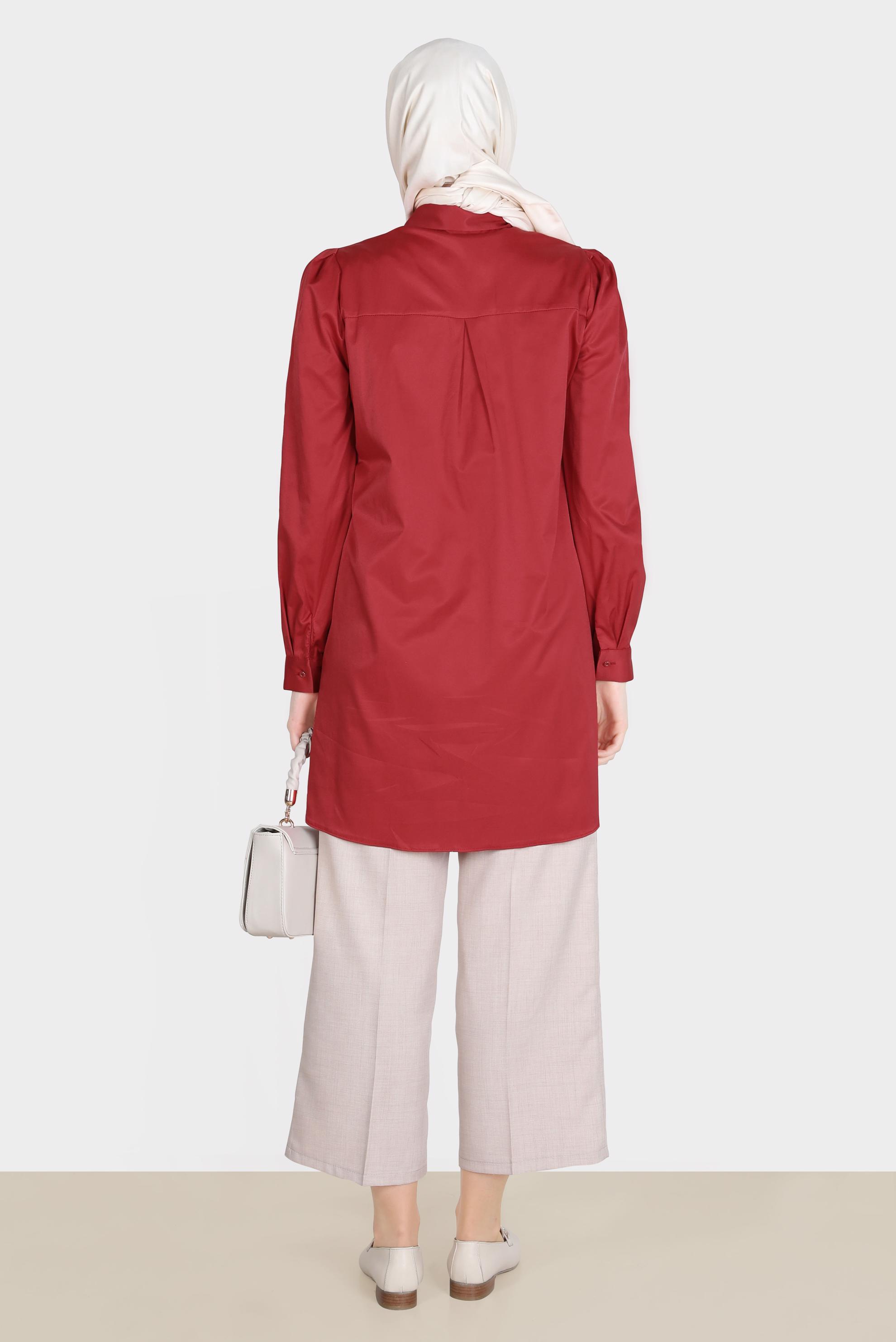 Tesettür giyim BEJ BELİ LASTİKLİ PANTOLON 70385 