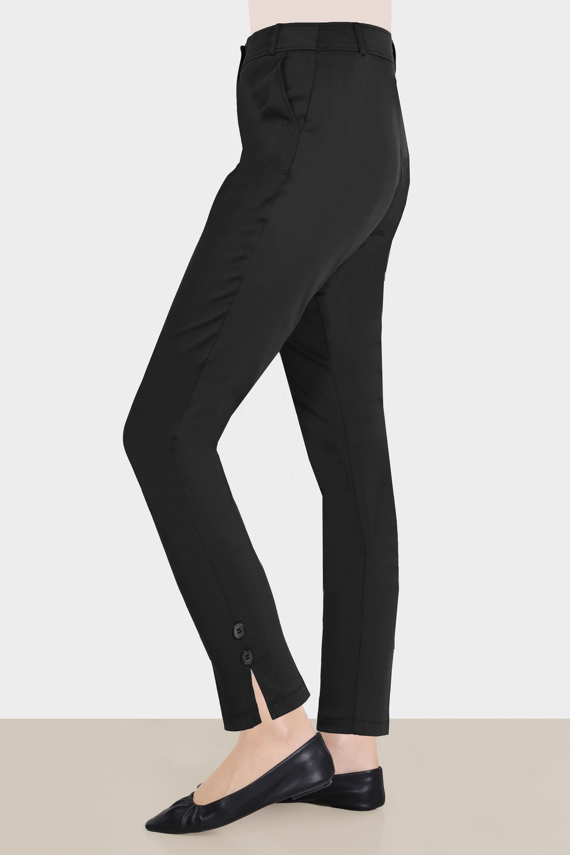 Tesettür giyim SİYAH DÜĞME DETAYLI PANTOLON 70387 