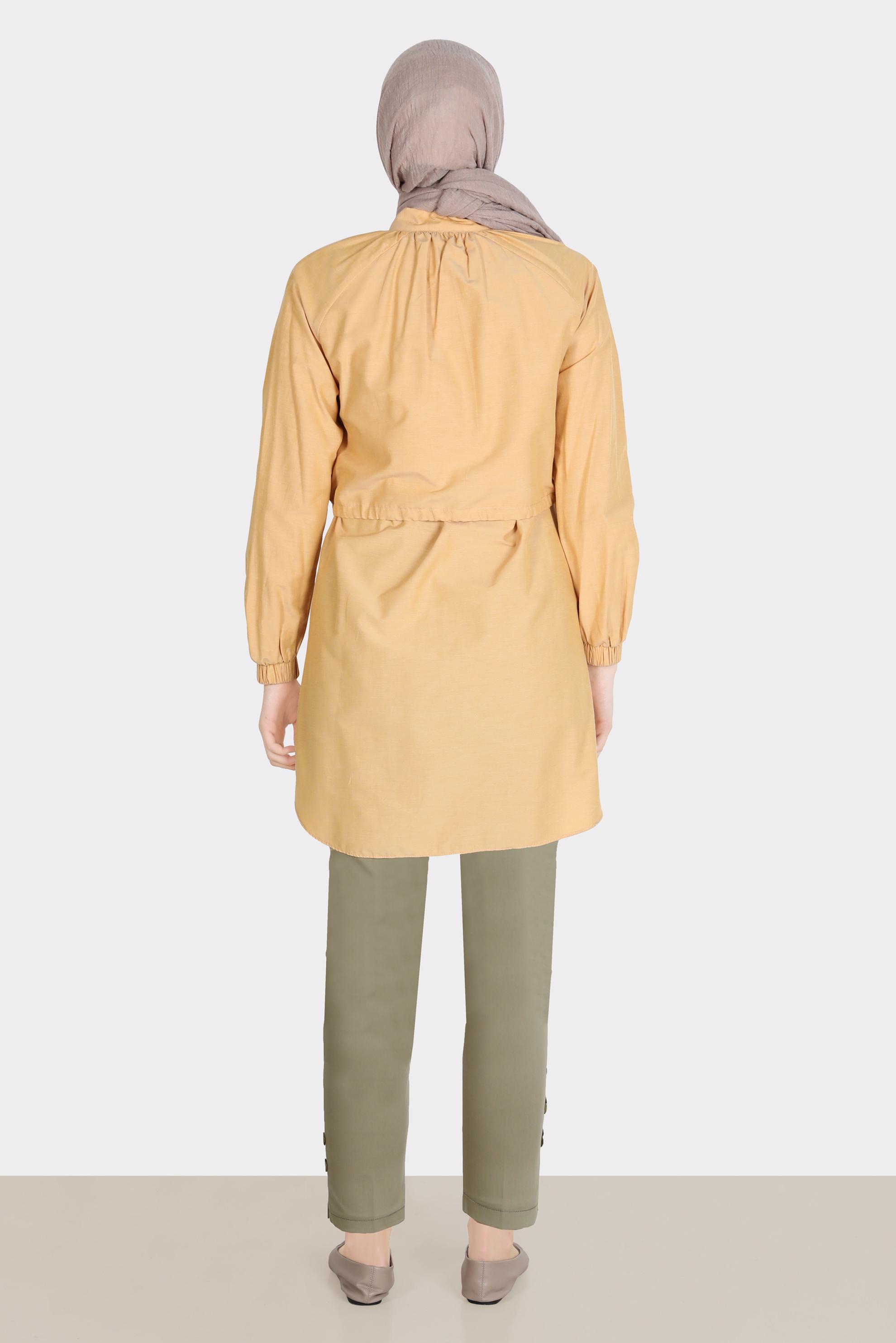 Tesettür giyim HAKİ DÜĞME DETAYLI PANTOLON 70387 