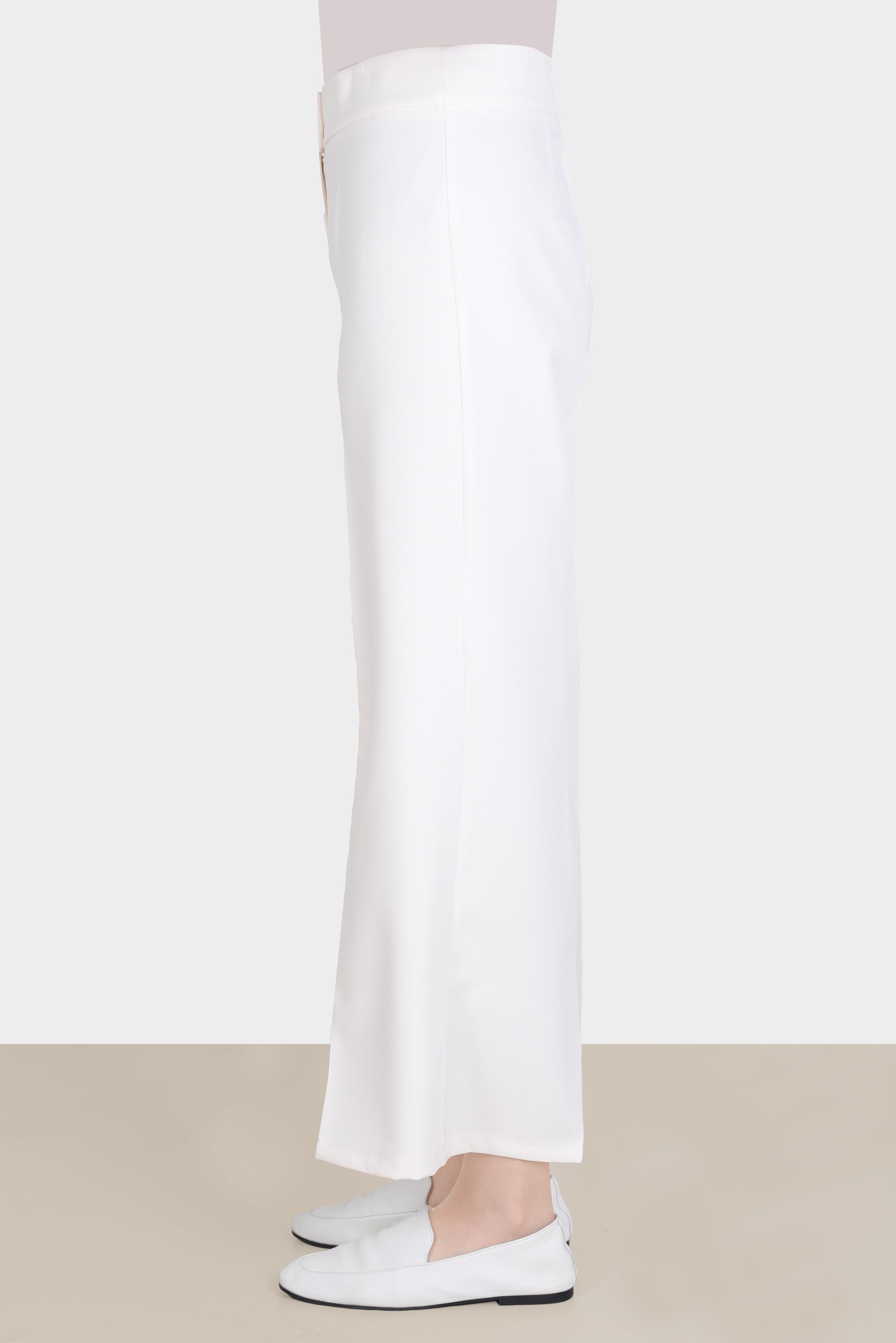 Tesettür giyim BEYAZ GENİŞ KESİM PANTOLON 70399