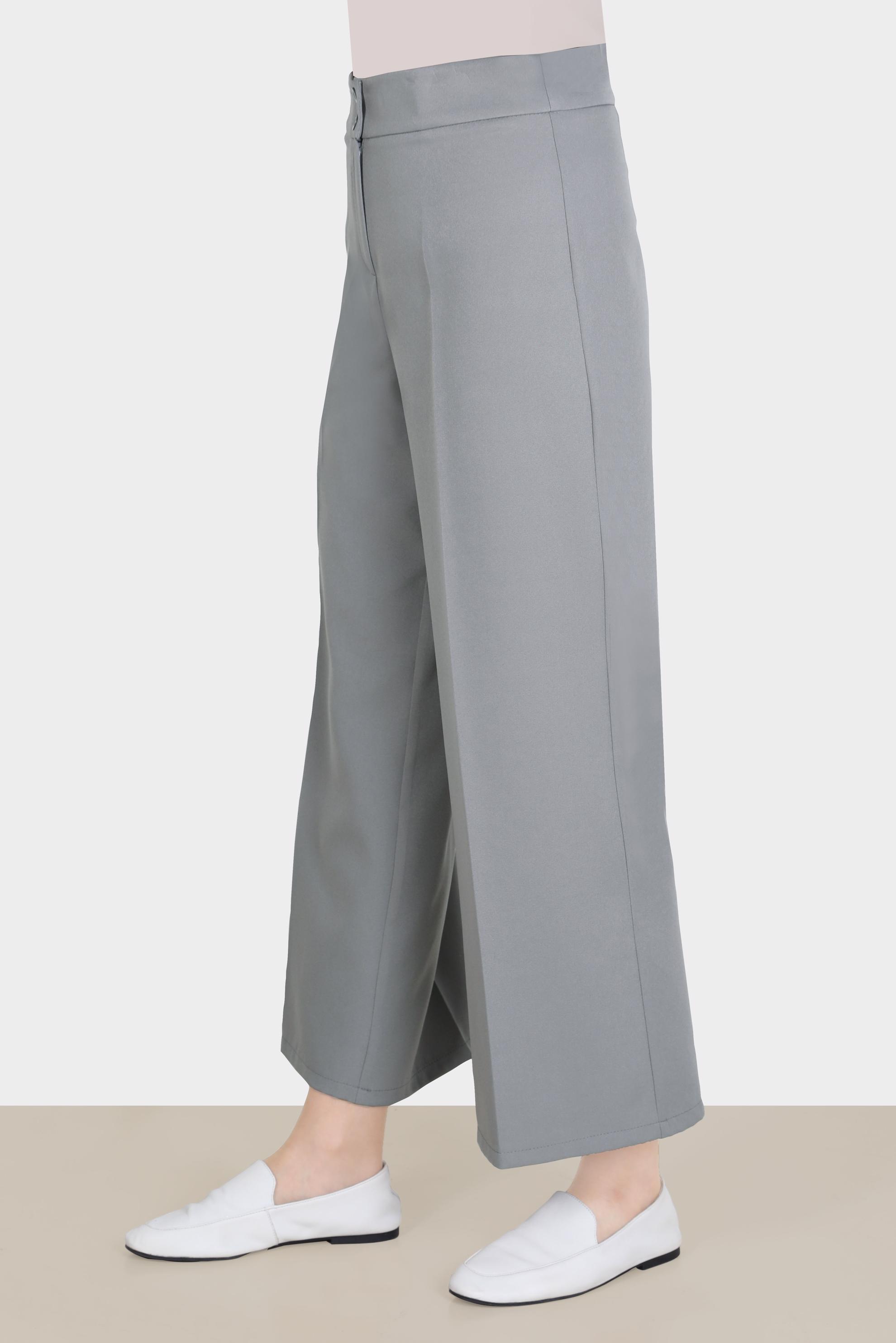 Tesettür giyim GRİ GENİŞ KESİM PANTOLON 70399