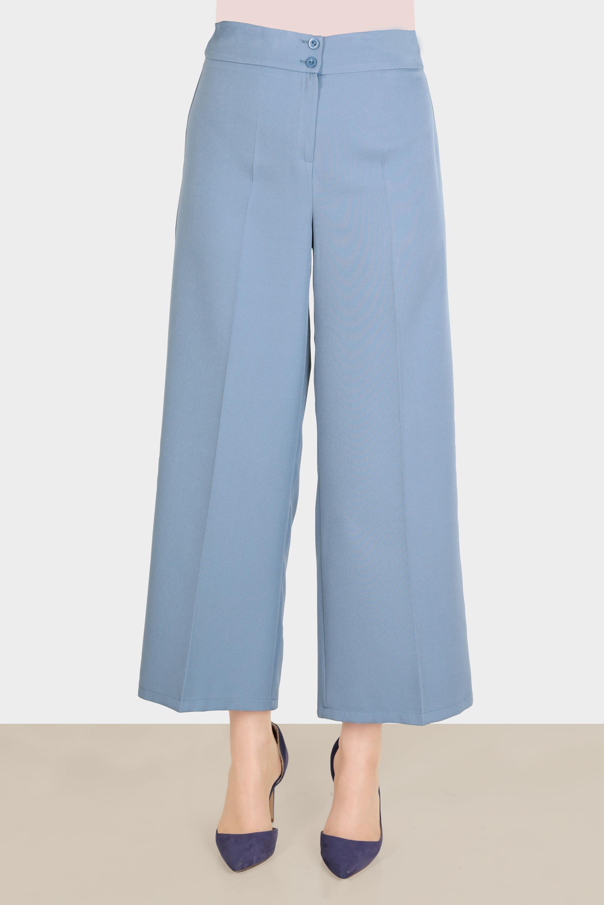 Tesettür giyim MAVİ GENİŞ KESİM PANTOLON 70399