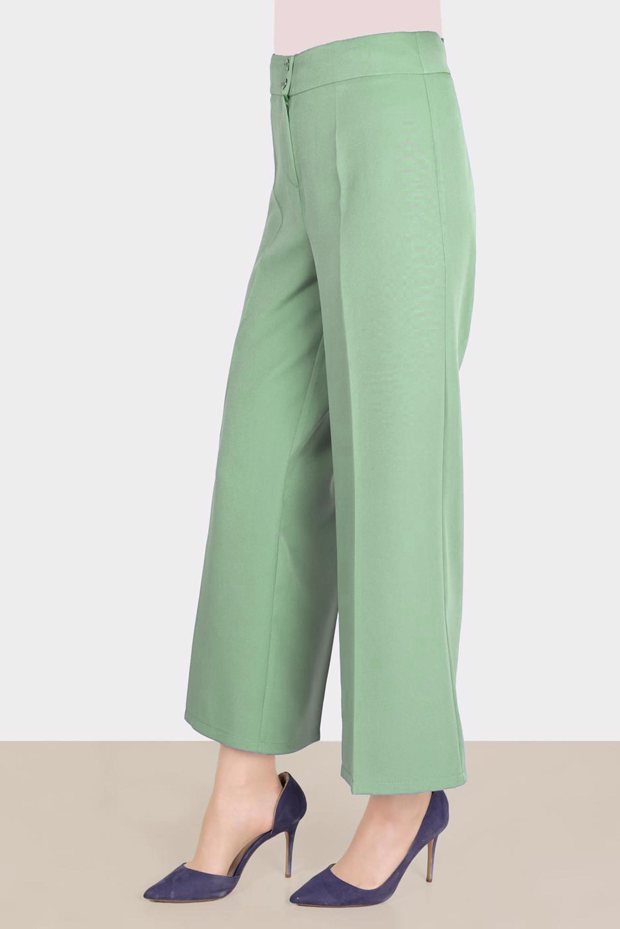 Tesettür giyim YEŞİL GENİŞ KESİM PANTOLON 70399