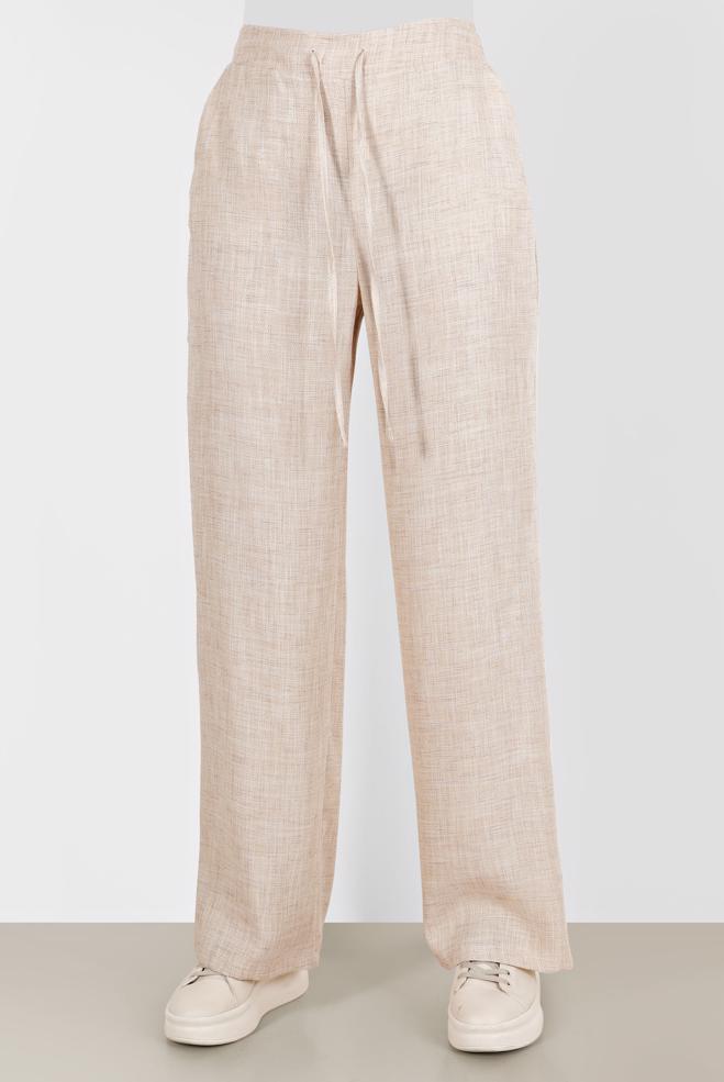 Hijab clothing  ELASTIC WAIST LINEN LOOKING TROUSERS 70400  - ALVİNA