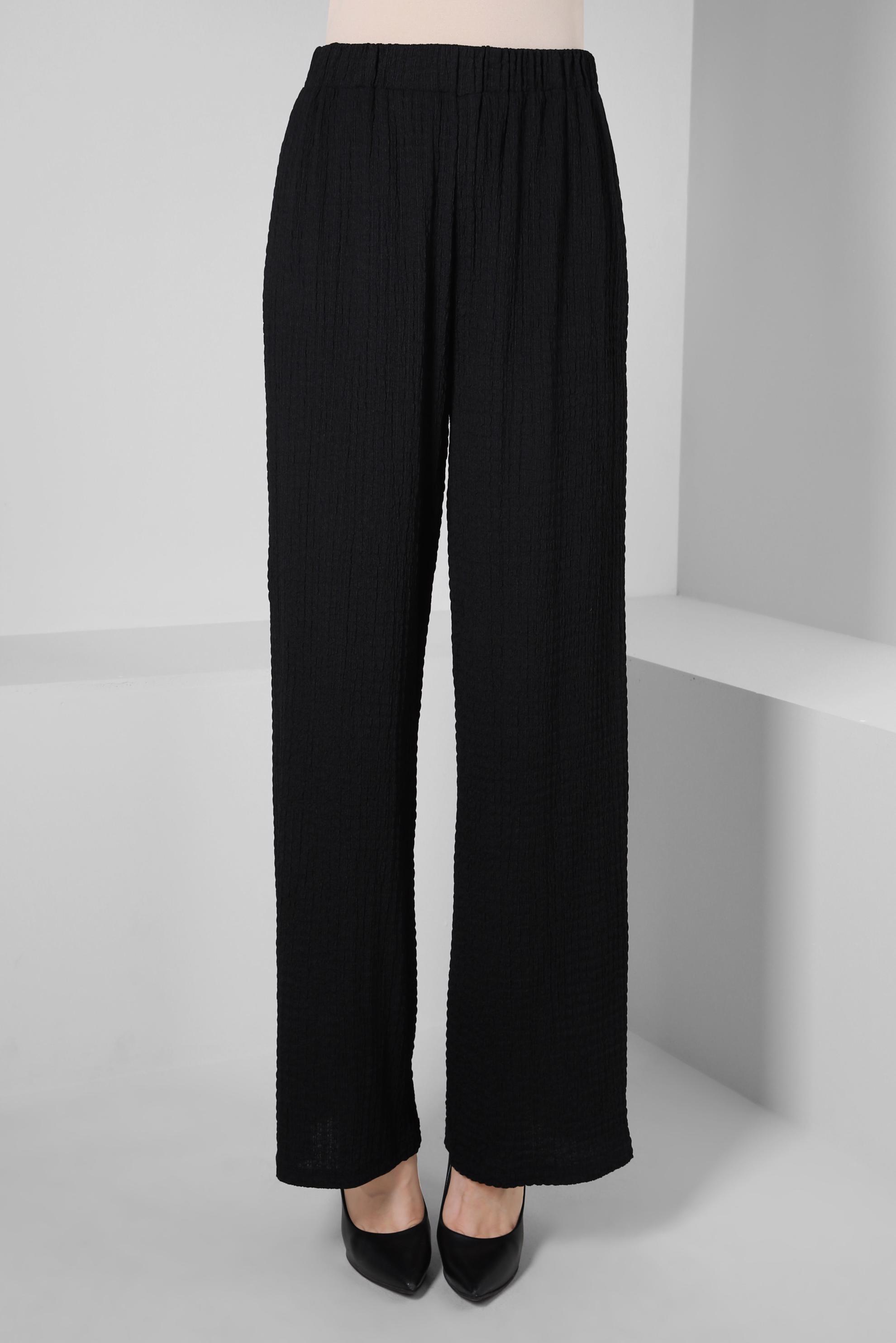 Tesettür giyim SİYAH GENİŞ PAÇA PANTOLON 70402