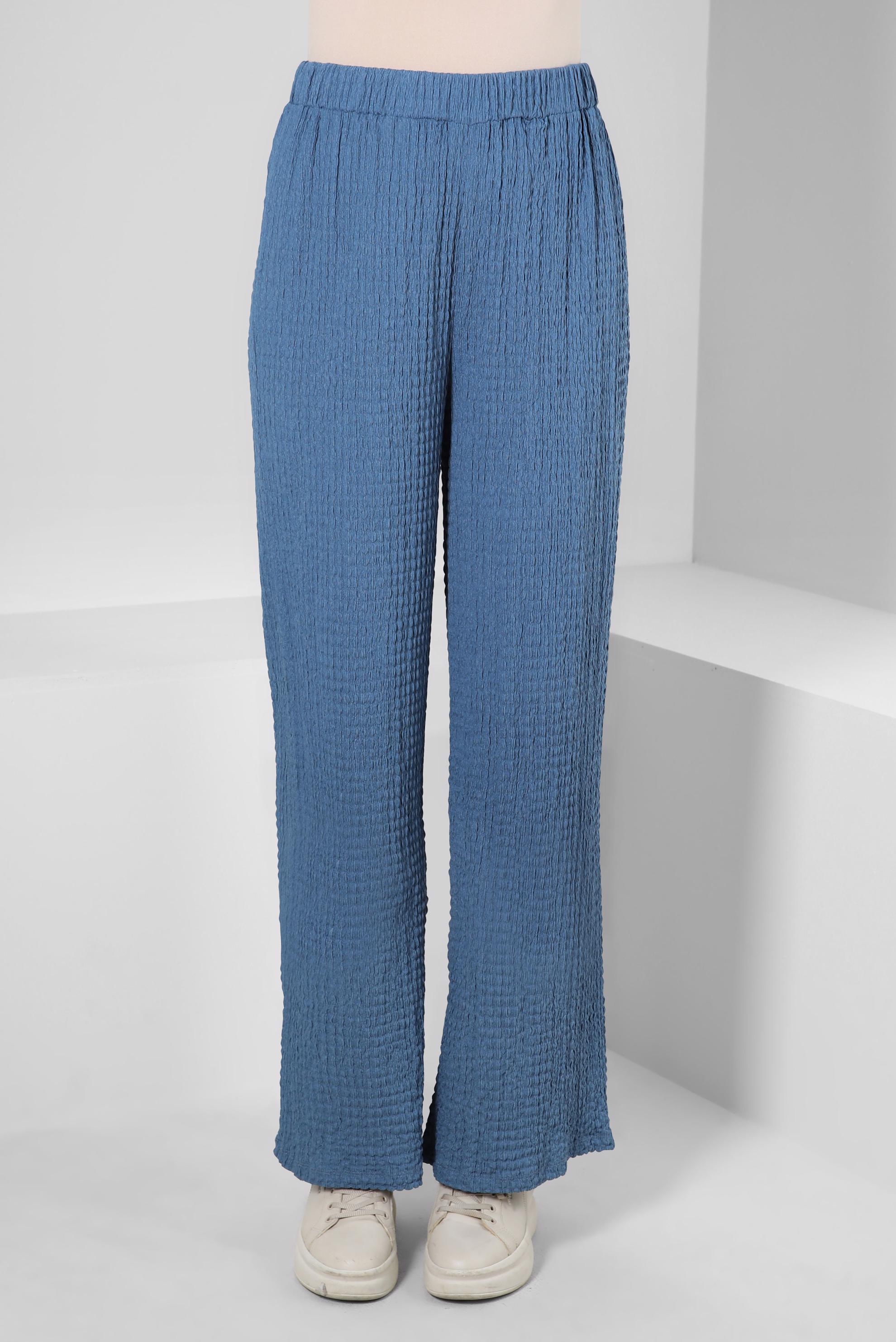 Tesettür giyim LACİVERT GENİŞ PAÇA PANTOLON 70402