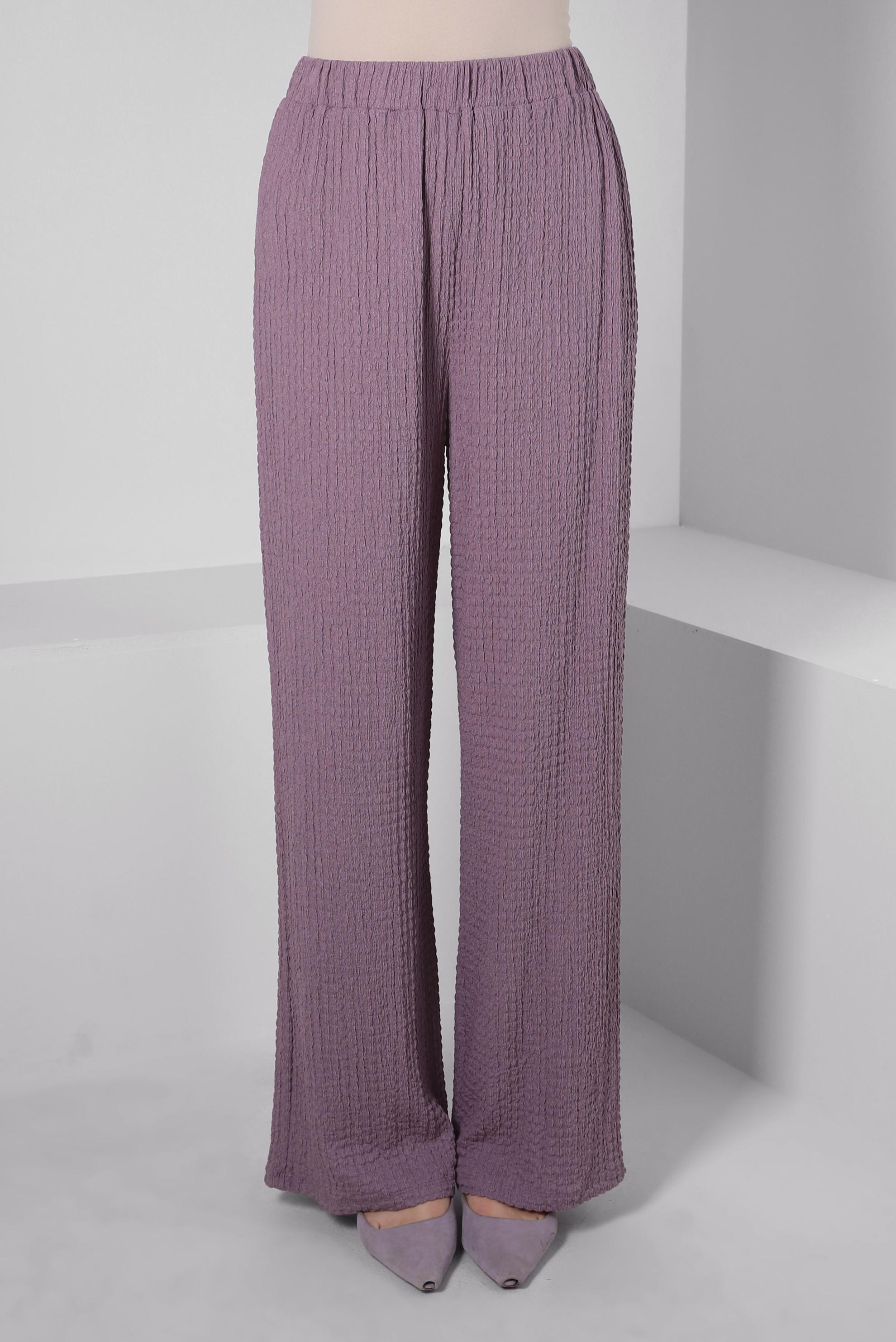 Tesettür giyim MOR GENİŞ PAÇA PANTOLON 70402