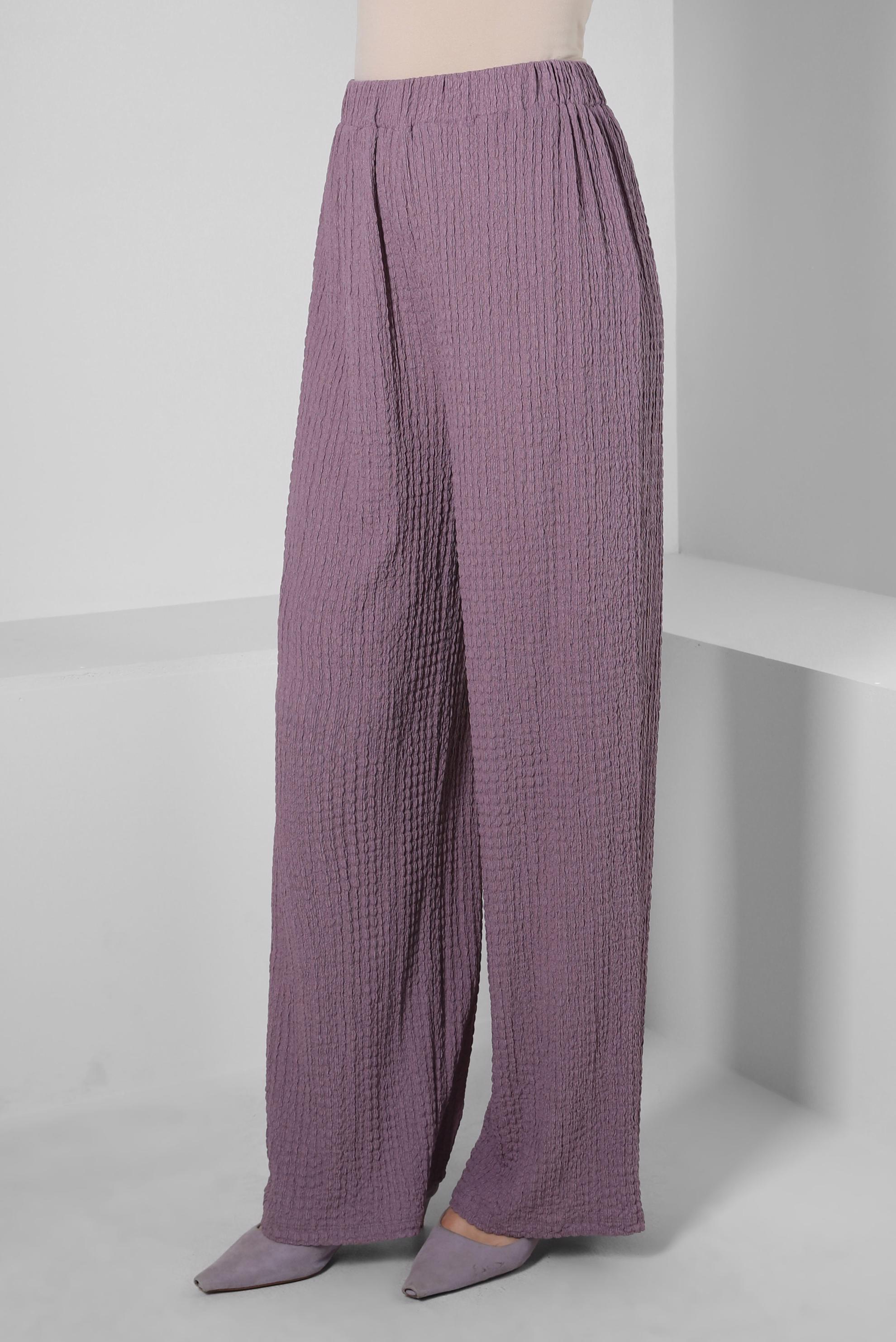 Tesettür giyim MOR GENİŞ PAÇA PANTOLON 70402