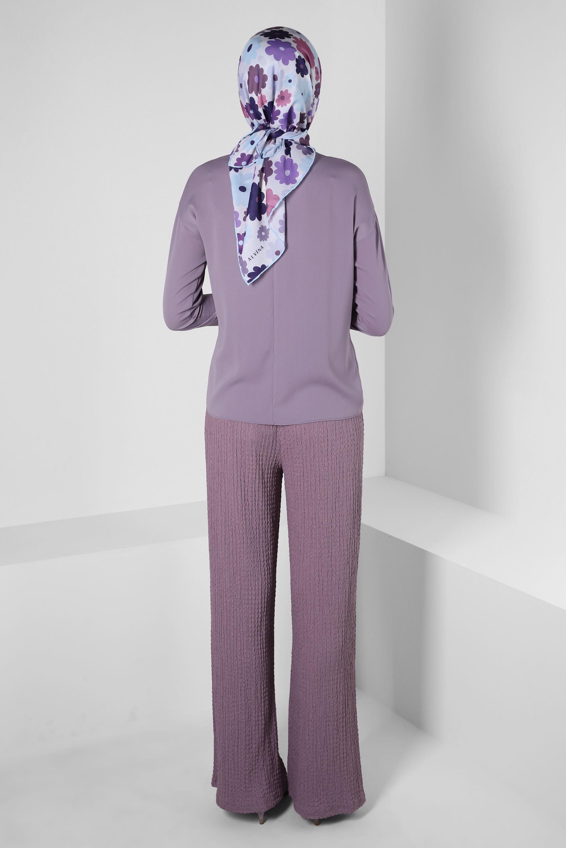 Tesettür giyim MOR GENİŞ PAÇA PANTOLON 70402