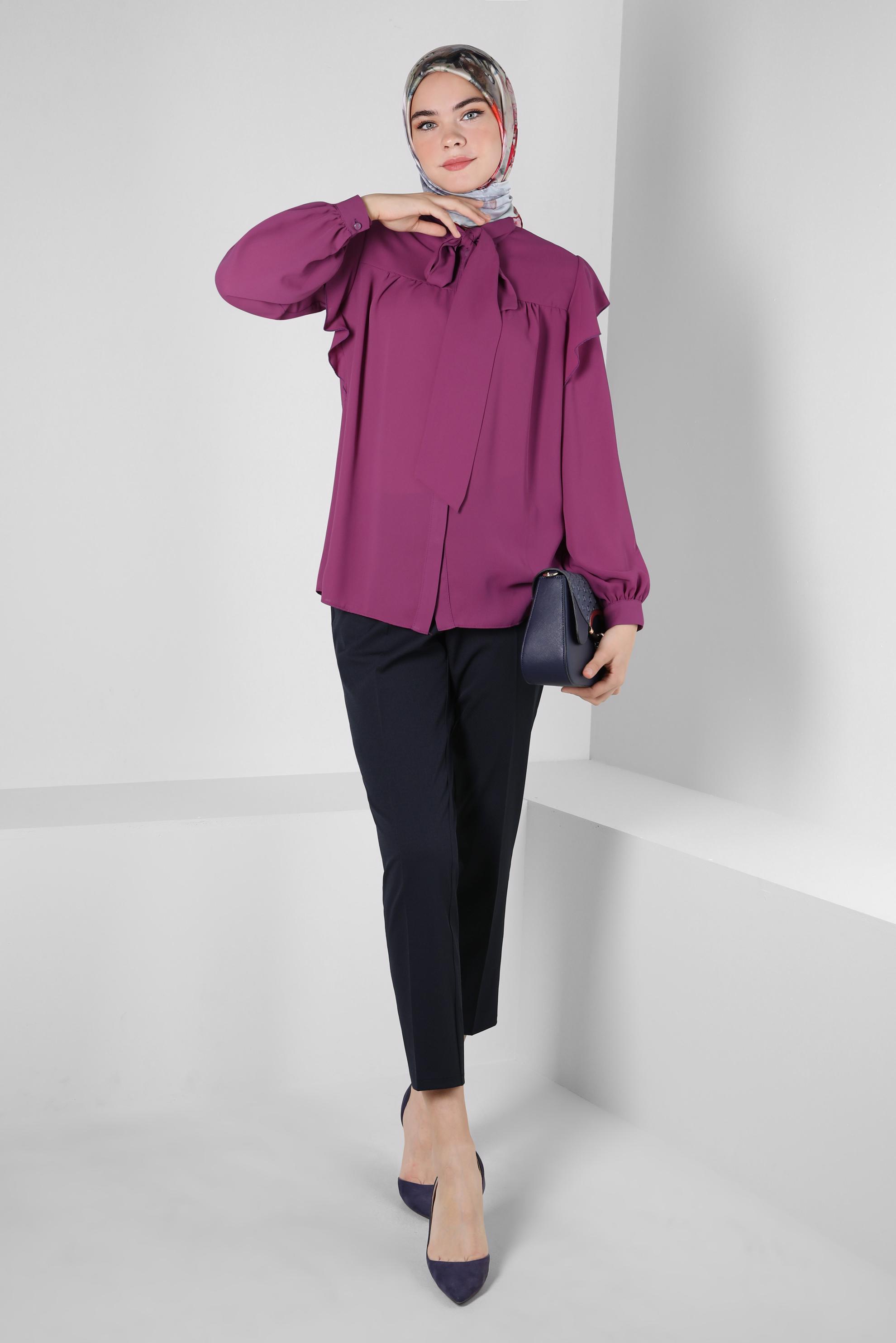 Tesettür giyim LACİVERT DAR PAÇA PANTOLON 70403