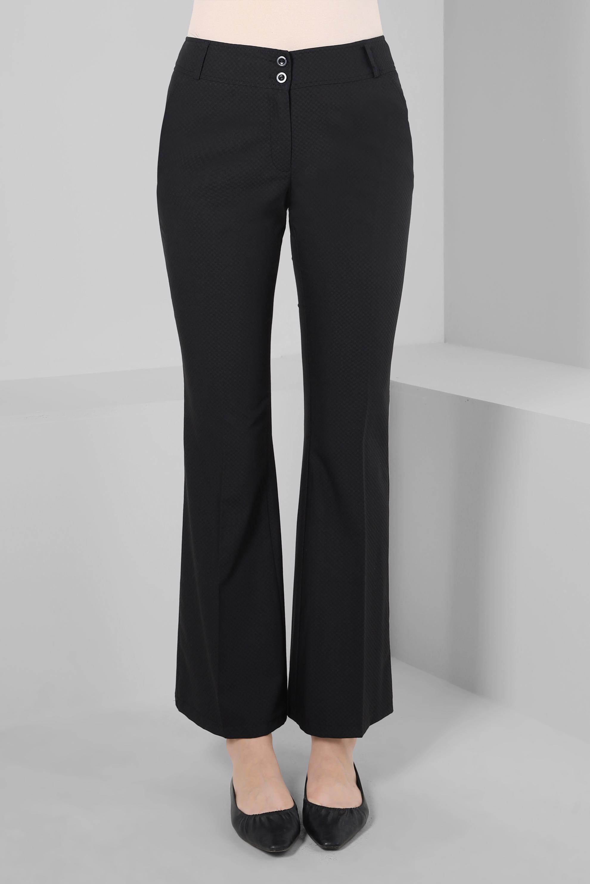 Tesettür giyim SİYAH İSPANYOL PAÇA PANTOLON 70405