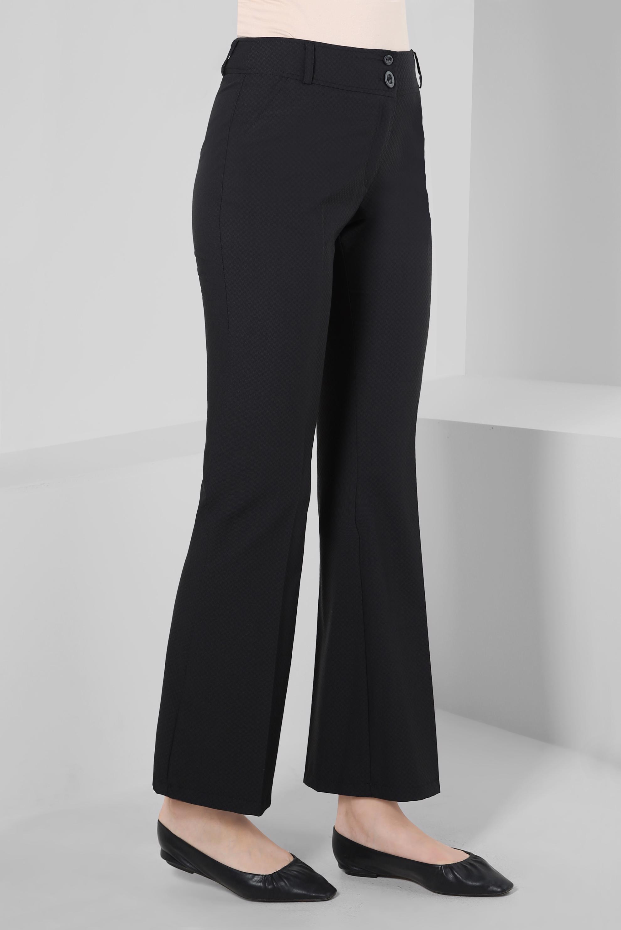 Tesettür giyim SİYAH İSPANYOL PAÇA PANTOLON 70405