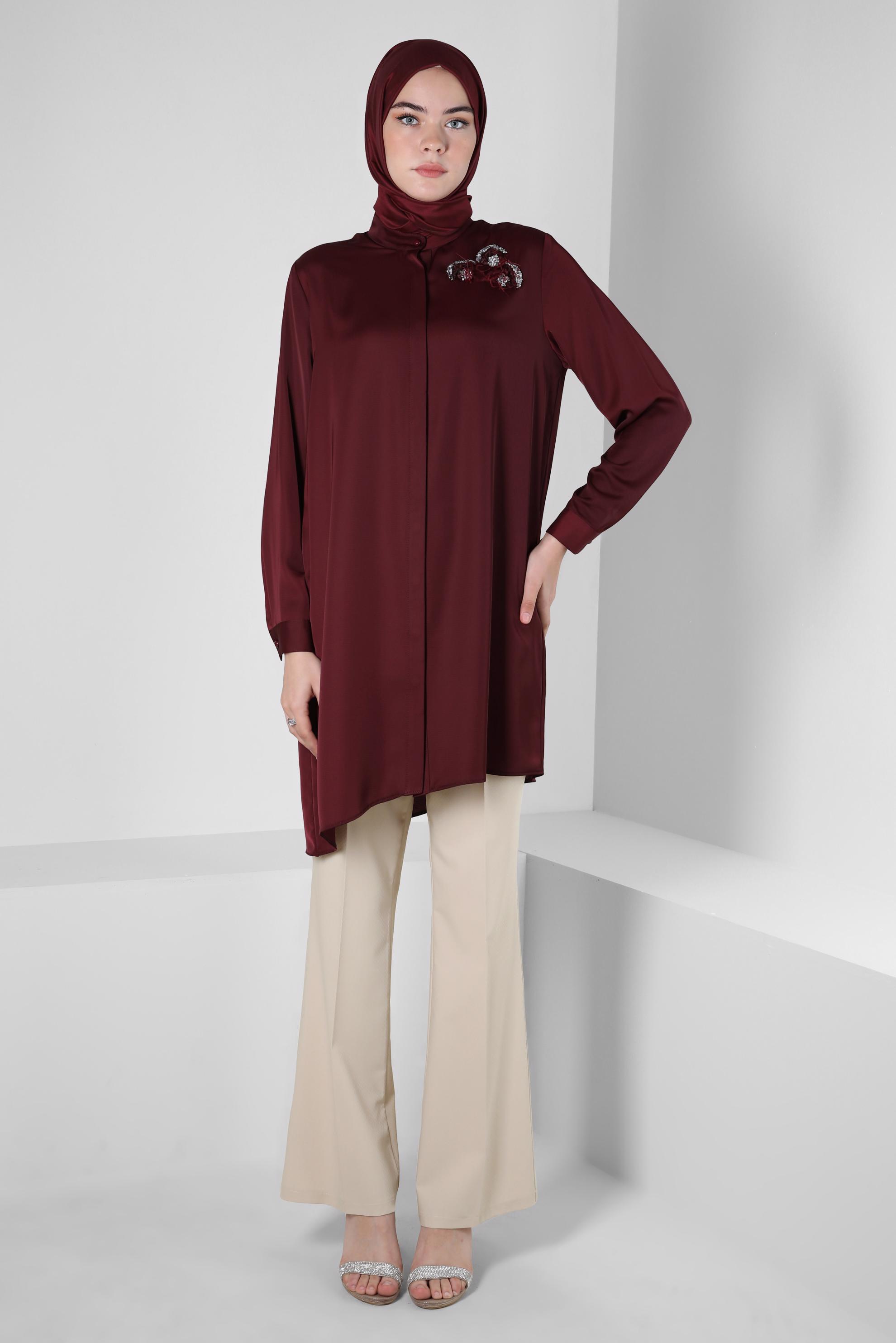 Tesettür giyim BEJ İSPANYOL PAÇA PANTOLON 70405