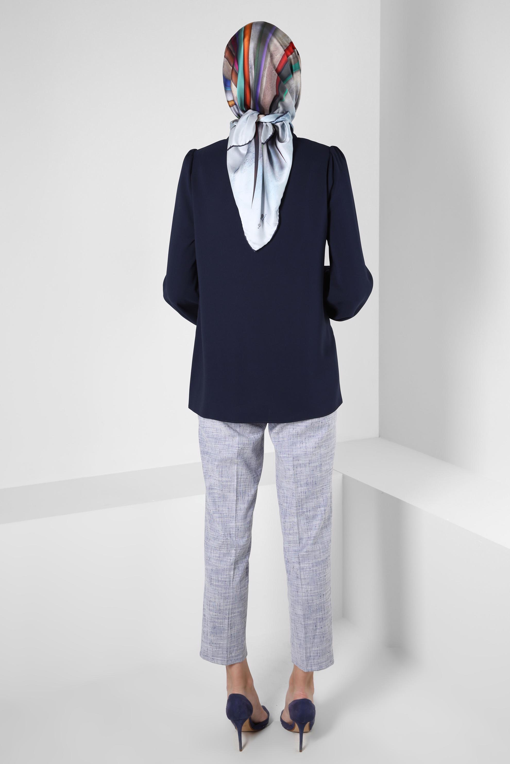 Tesettür giyim LACİVERT YÜKSEK BEL PANTOLON 70406