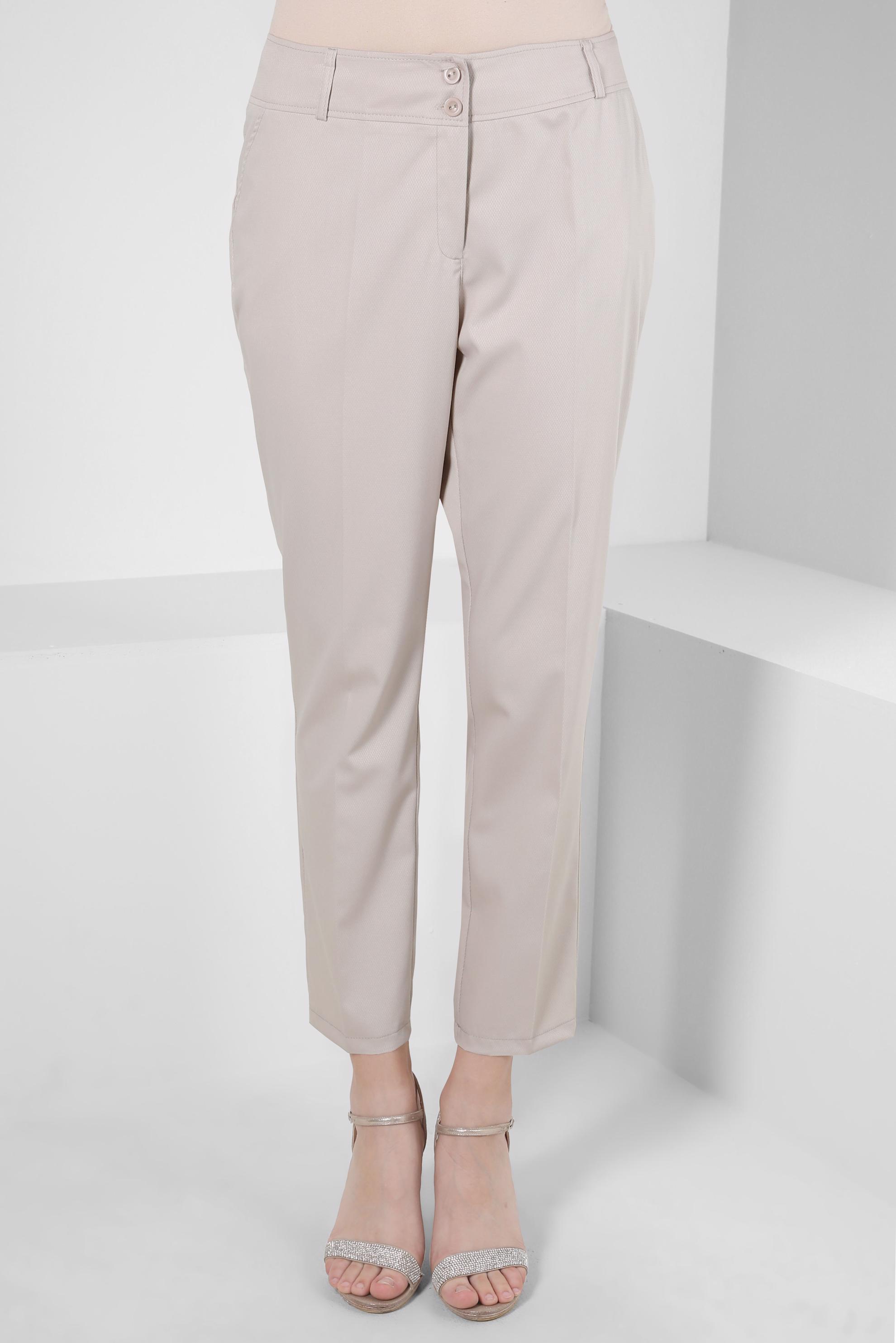 Tesettür giyim BEJ DAR PAÇA YÜKSEK BEL PANTOLON 70407